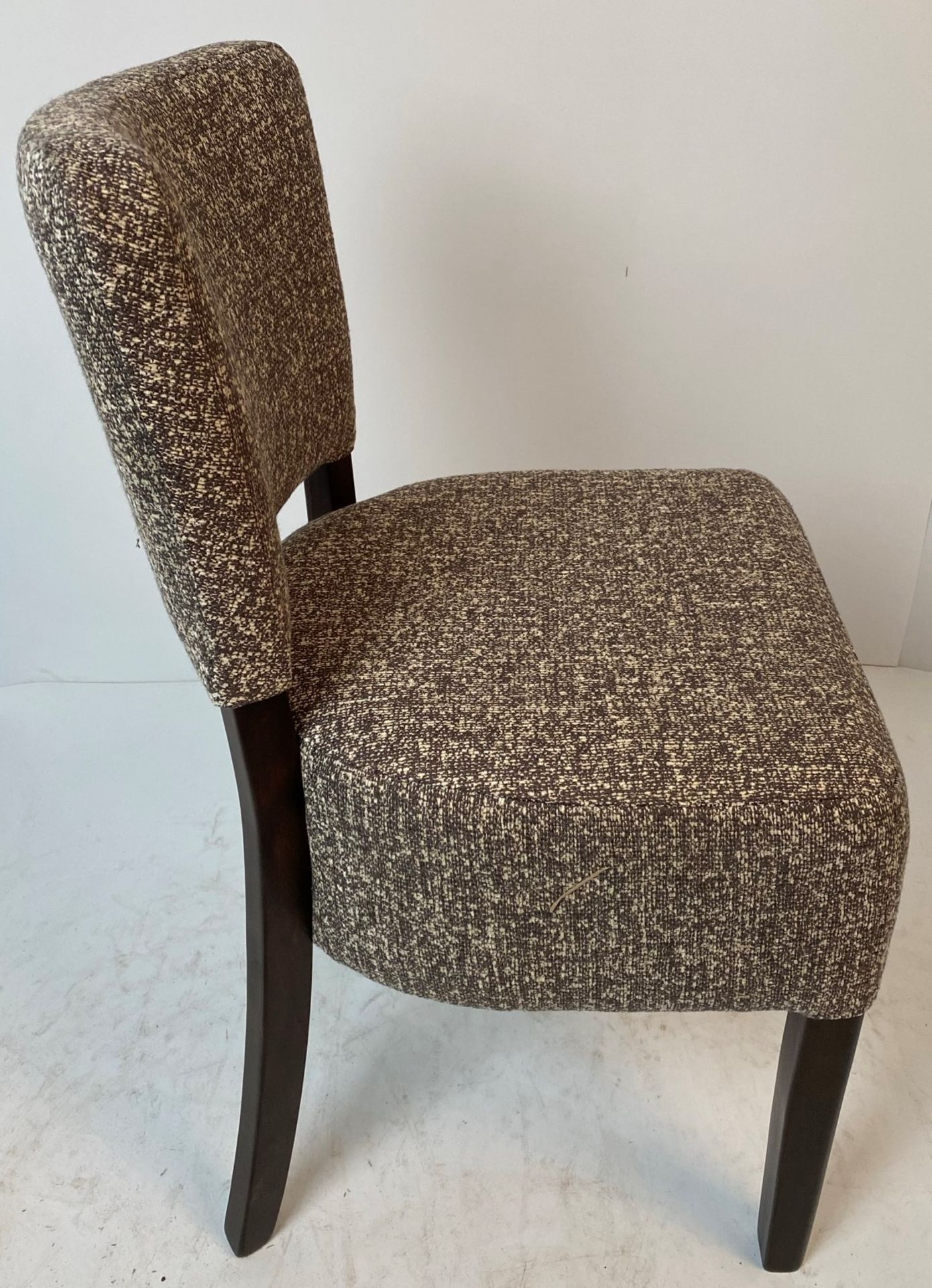 A Memphis Harlequin Speckle Truffle 131864 side/dining chair with walnut coloured frame - Image 2 of 4