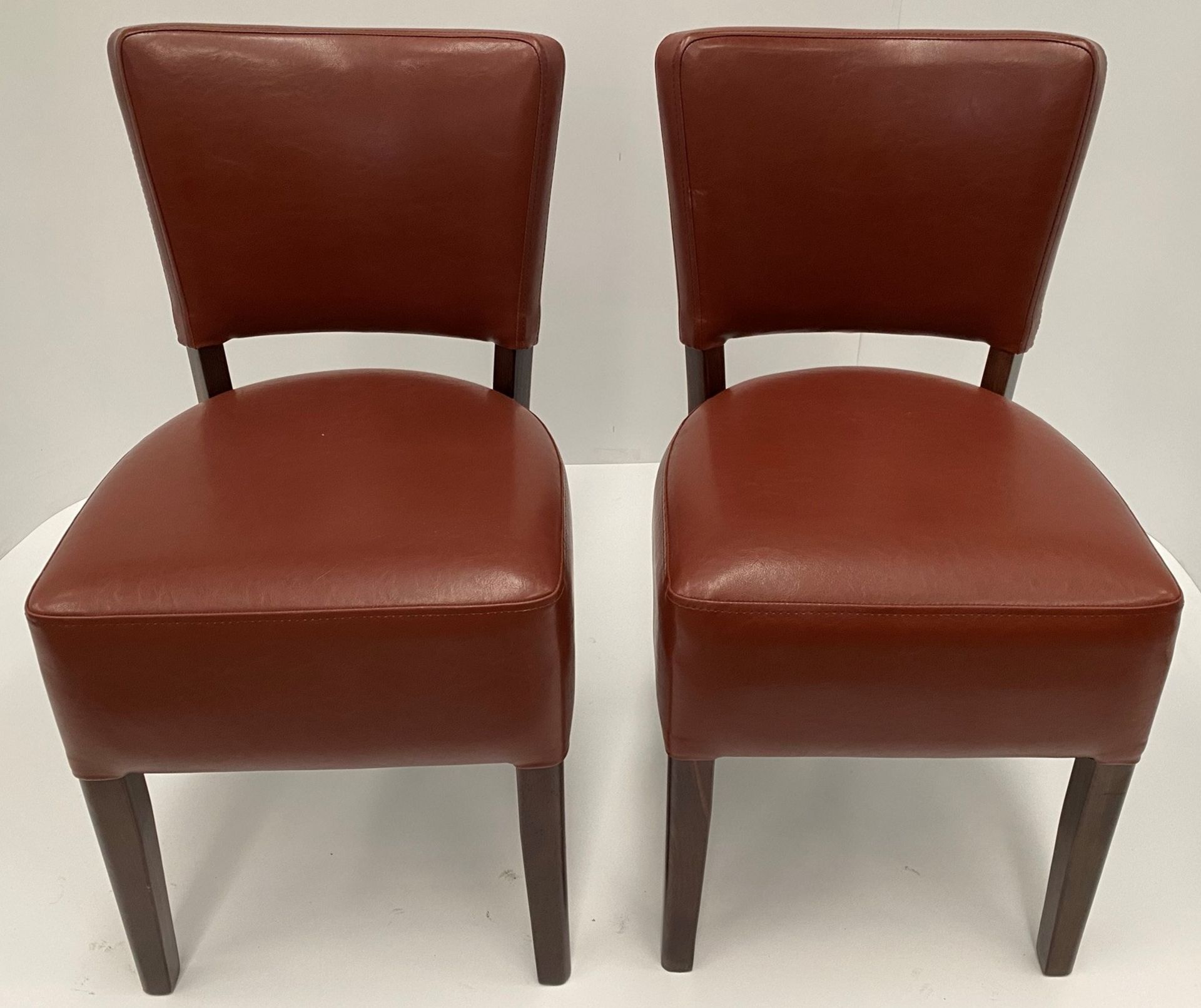 2 x Memphis Margo BR-3 Brown side/dining chairs with walnut coloured frames