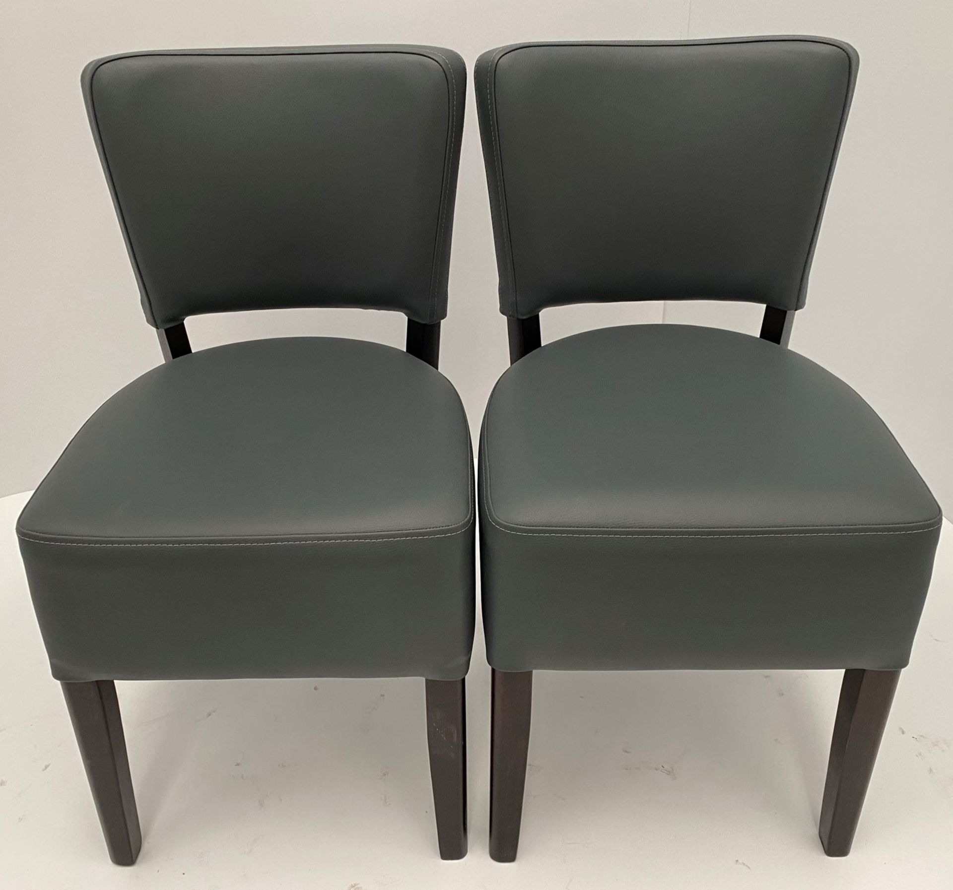 2 x Memphis Vena SA-4 Grey side/dining chairs with Wenge coloured frames