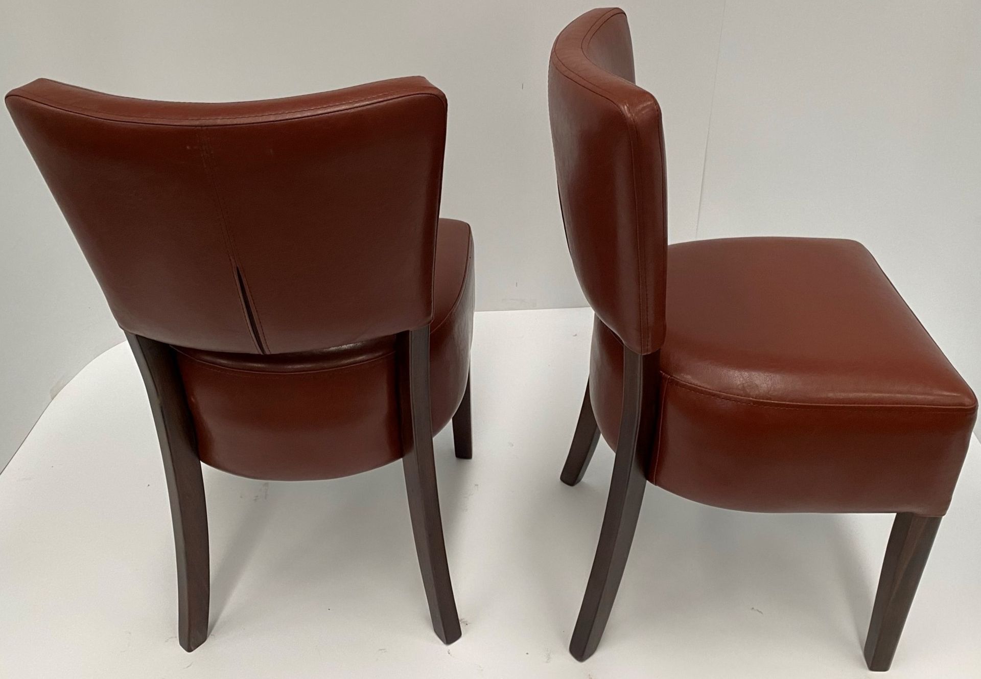 2 x Memphis Margo BR-3 Brown side/dining chairs with walnut coloured frames - Image 2 of 4