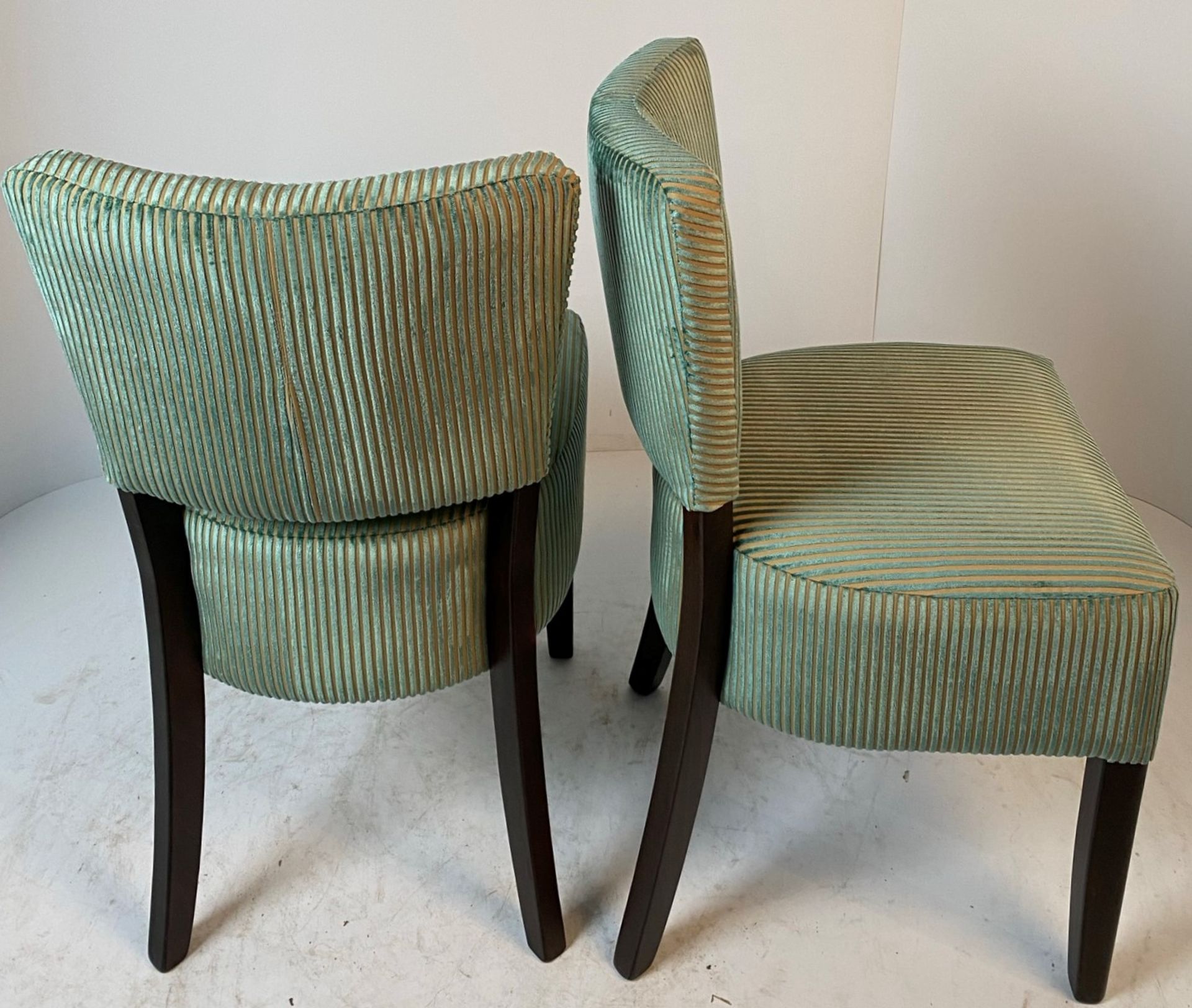 2 x Memphis Harlequin Milano Lucia 130217 side/dining chairs with walnut coloured frames - Image 2 of 3