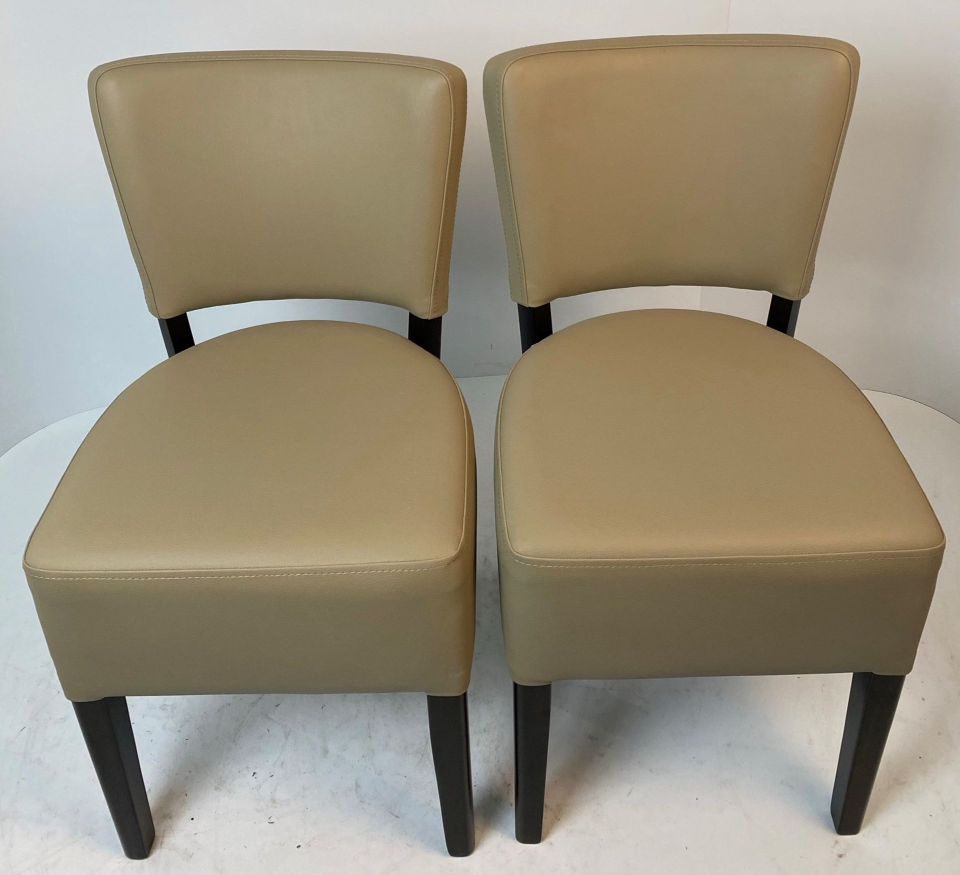 2 x Memphis Vena BE-9 side/dining chairs with Wenge coloured frames