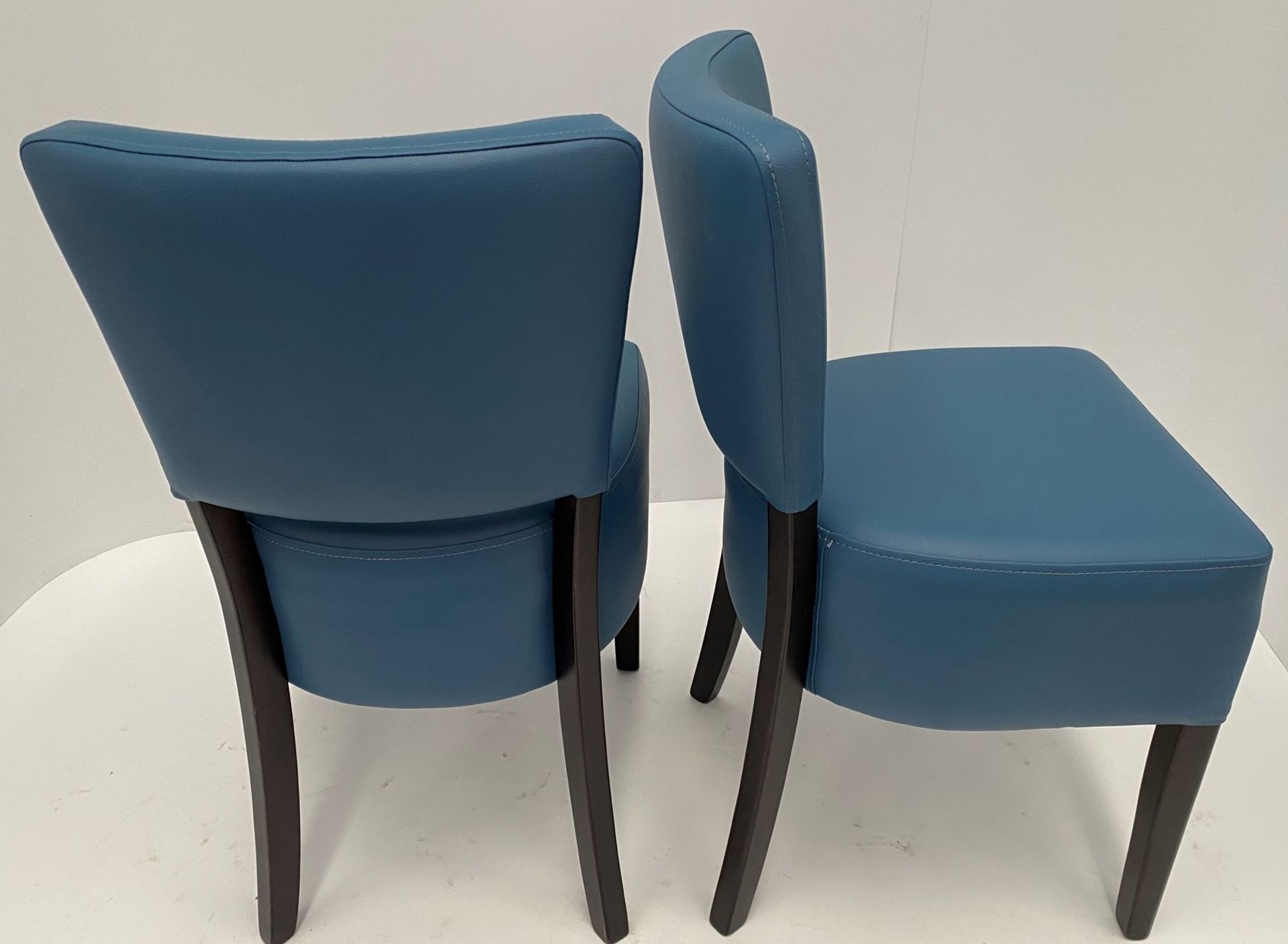 2 x Oregon Vena Lagoon NC19 side/dining chairs with Wenge coloured frames - Image 2 of 3