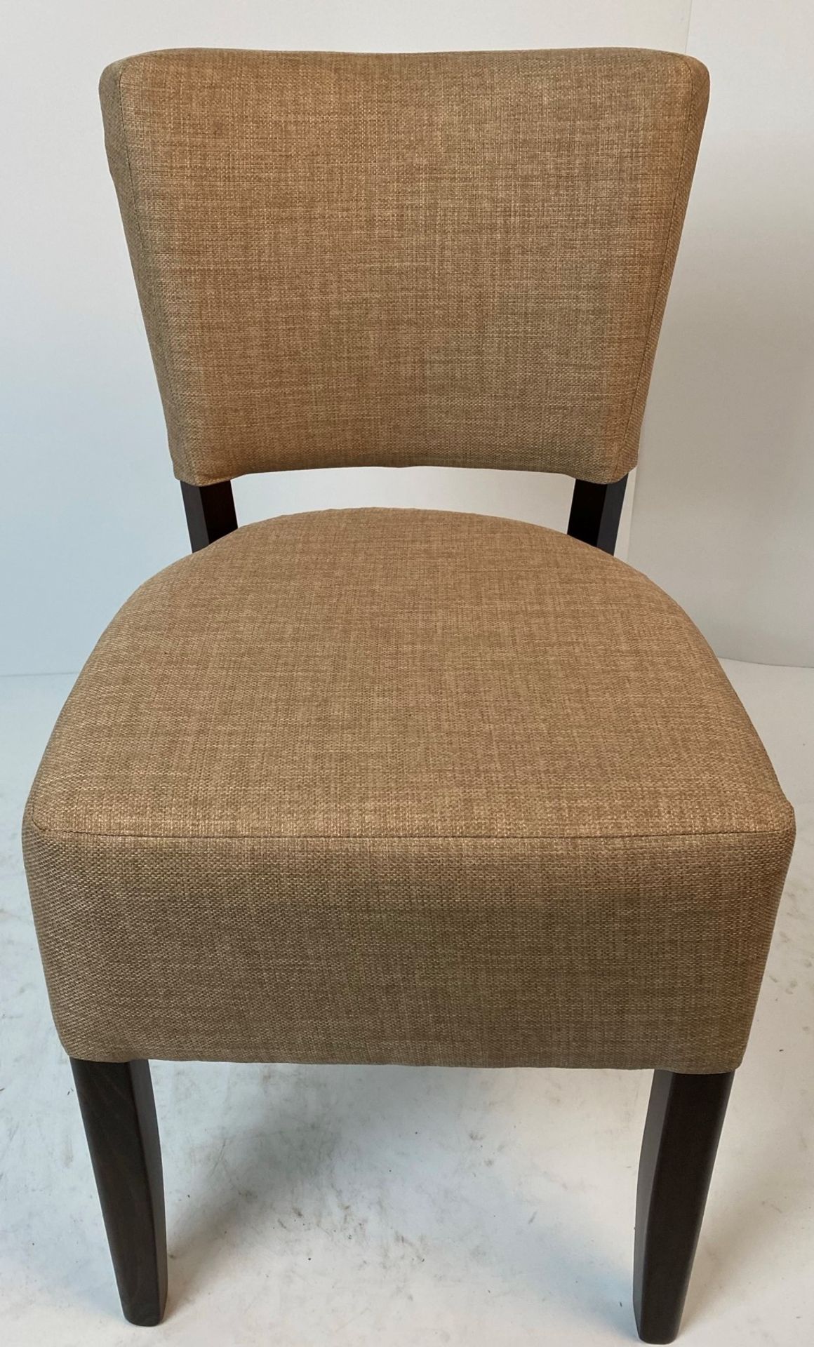 A Memphis Agua Linetta Sand side/dining chair with walnut coloured frame