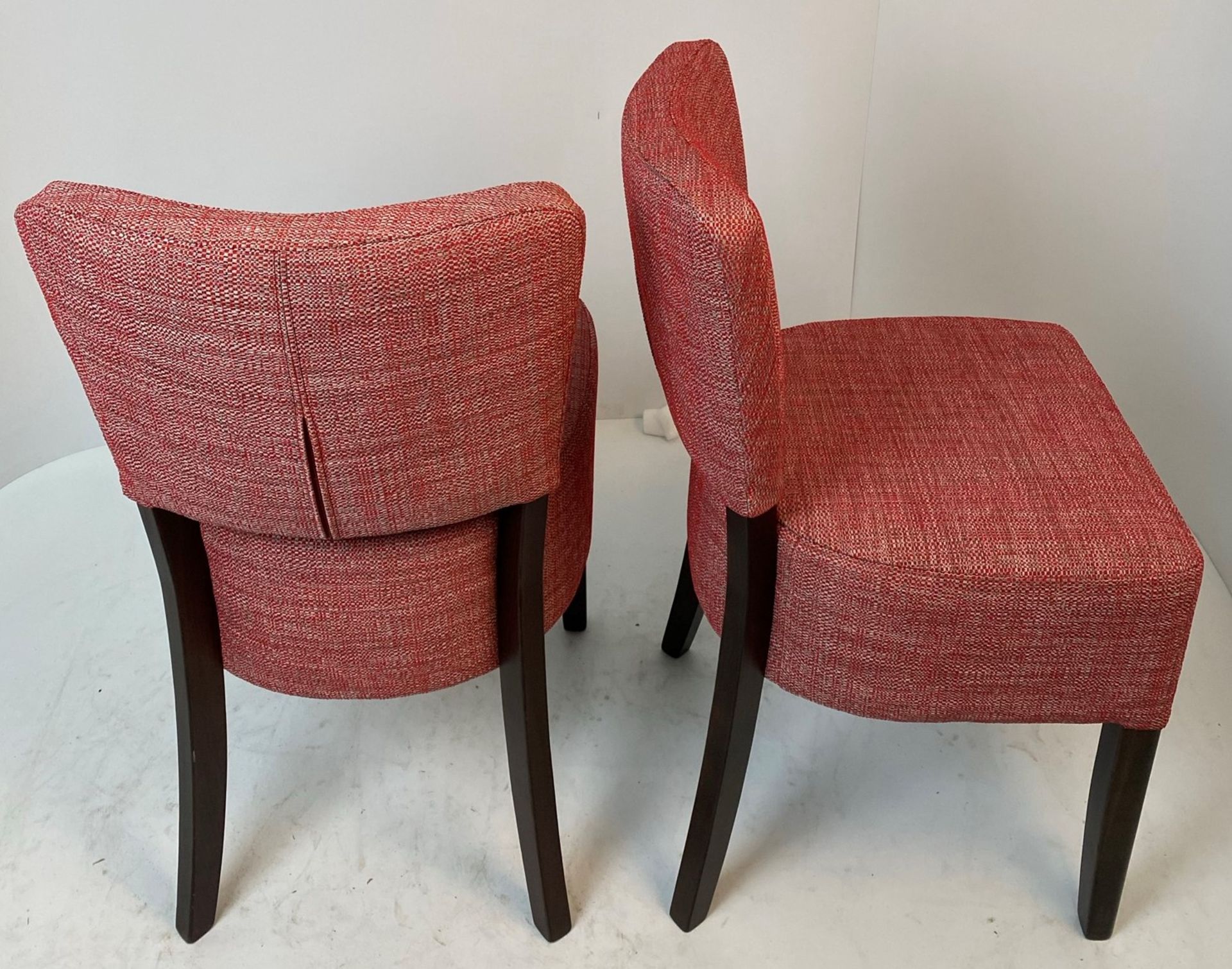 2 x Memphis Sekers Byblos 17 Garnet side/dining chairs with walnut coloured frames - Image 2 of 3