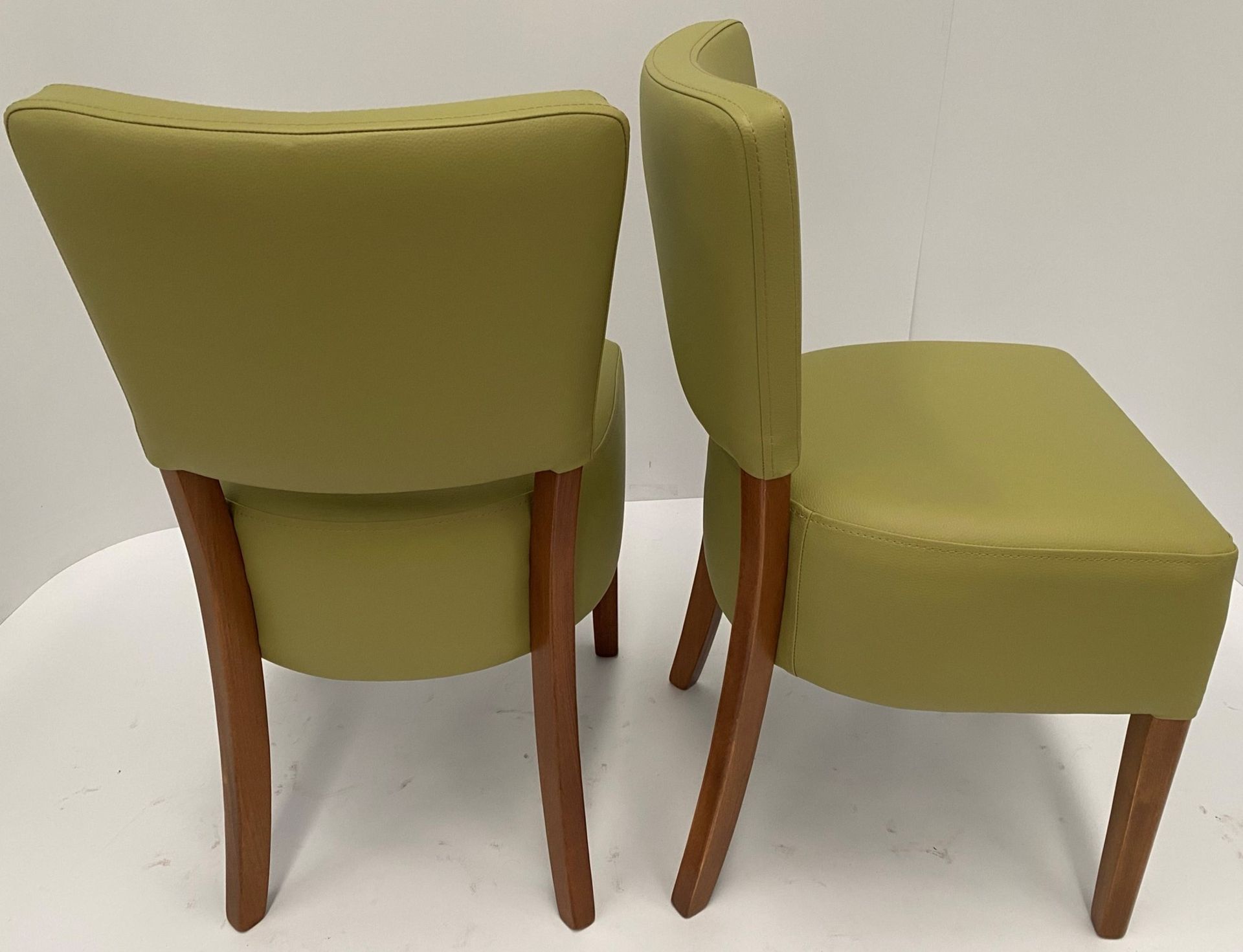 2 x Oregon Dollaro Z21 Light Green + Interliner Crib 5 side/dining chairs with dark oak coloured - Image 2 of 3