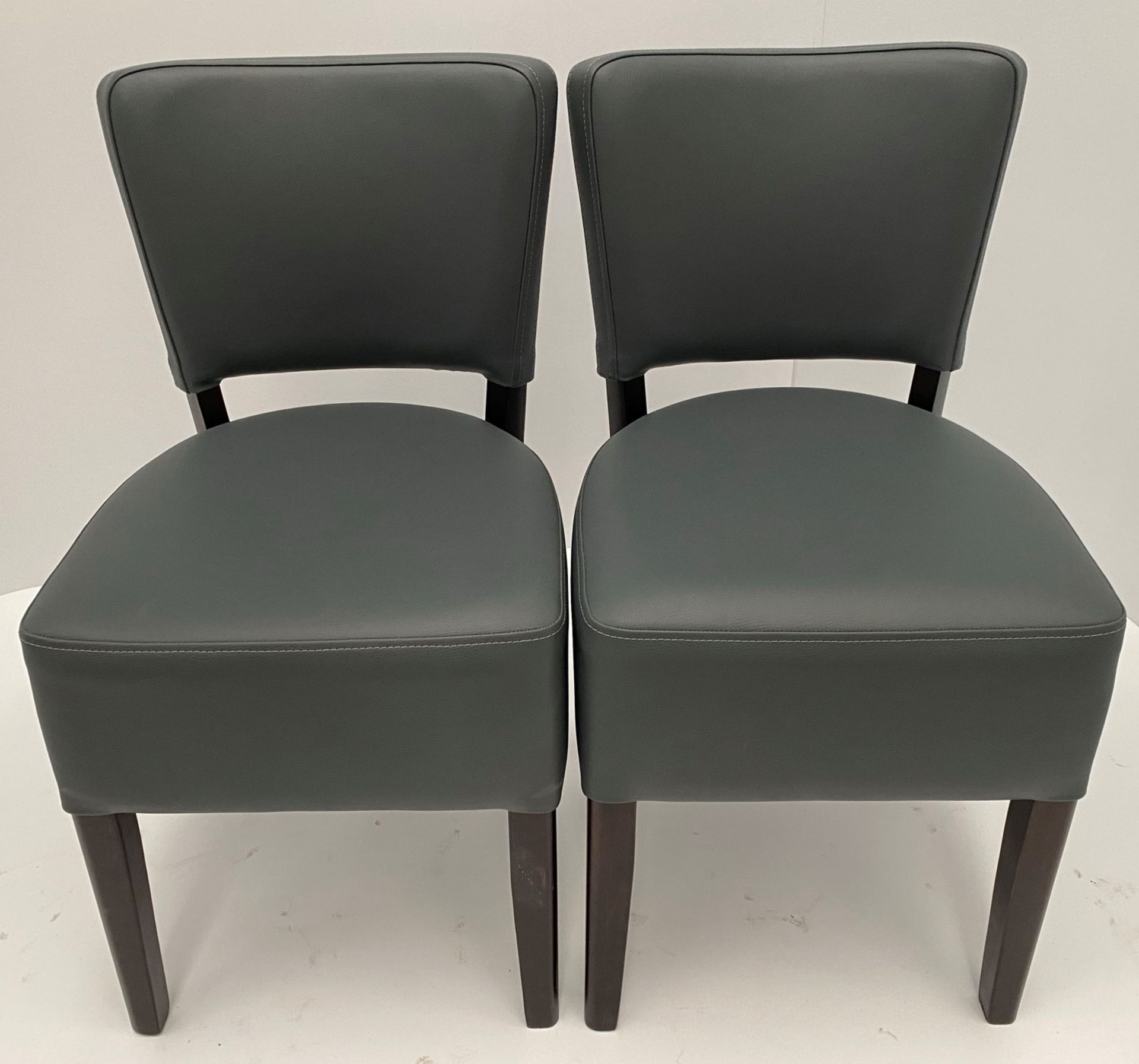 2 x Oregon Vena SA-4 Grey side/dining chairs with walnut coloured frames