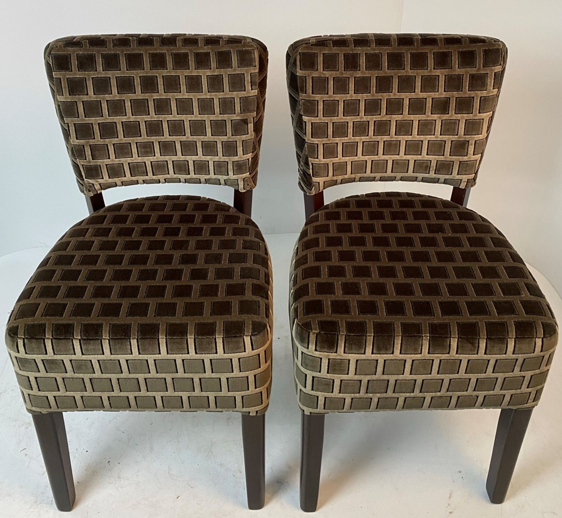 2 x Memphis Panaz Legend Monroe 791 Mocha side/dining chairs with walnut coloured frames