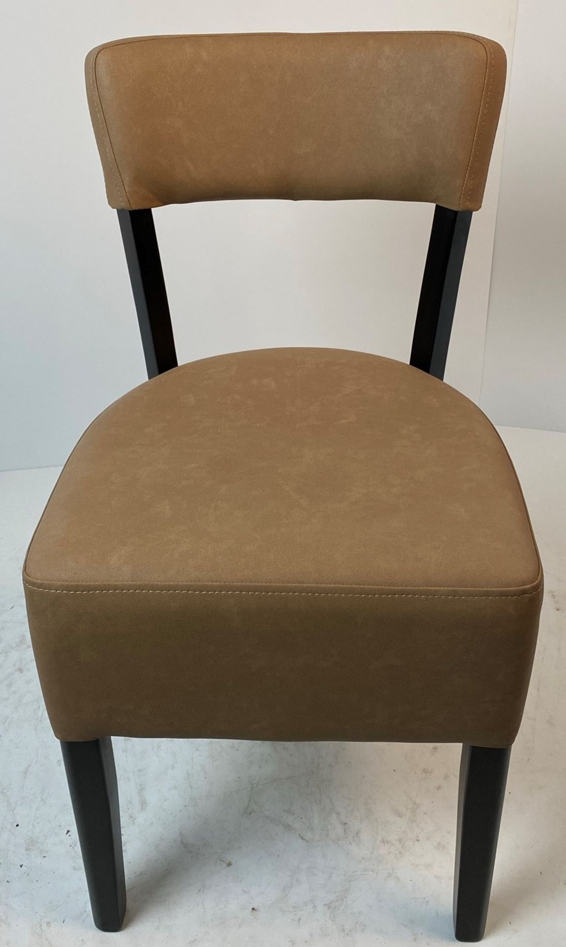 A Memphis Half Back Covertex Infiniti Caramel INF1847 side/dining chair with Wenge coloured frame