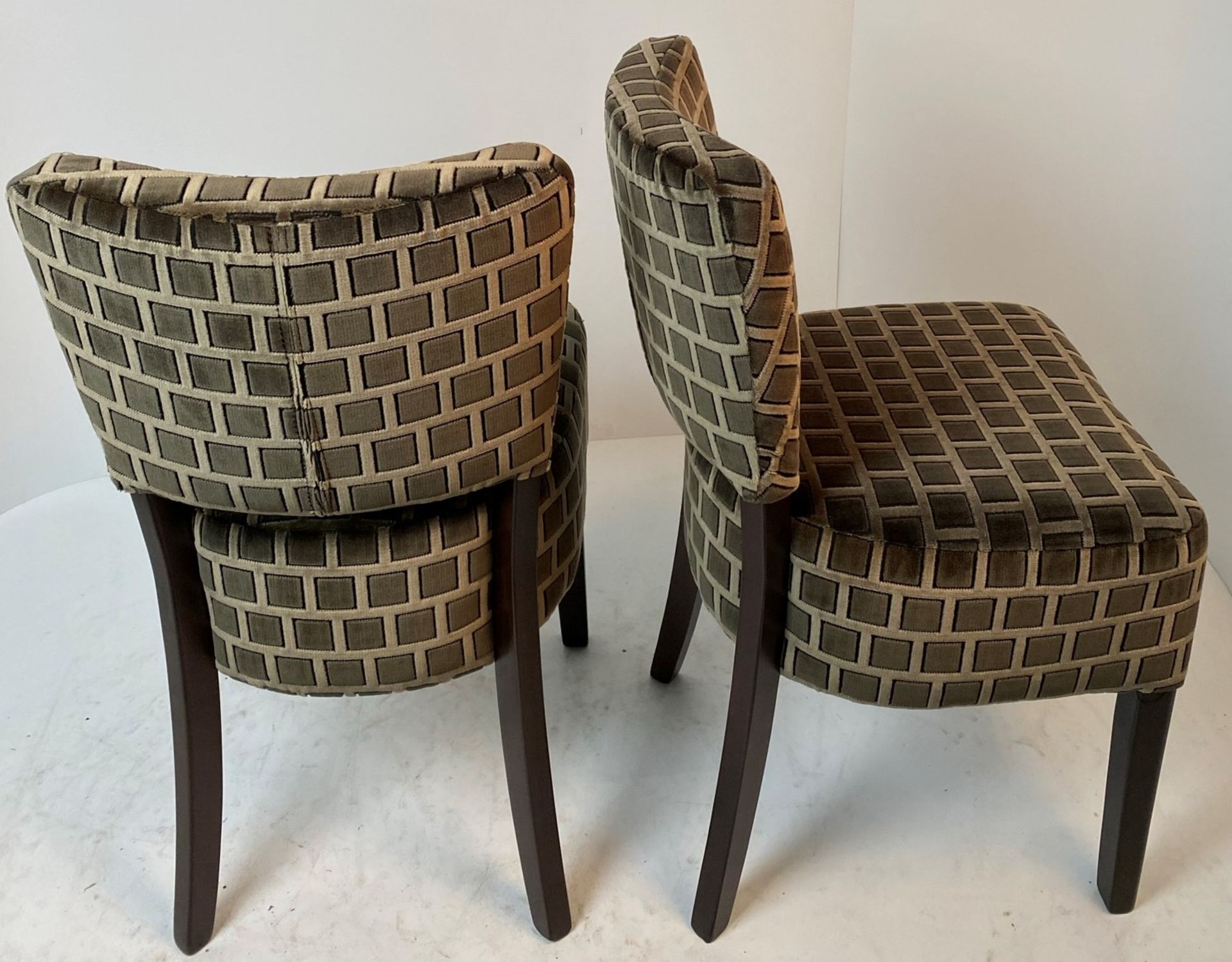 2 x Memphis Panaz Legend Monroe 791 Mocha side/dining chairs with walnut coloured frames - Image 2 of 3
