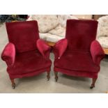 A near pair of early 20th century red dr