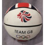 Team GB with Olympic Rings basketball (d