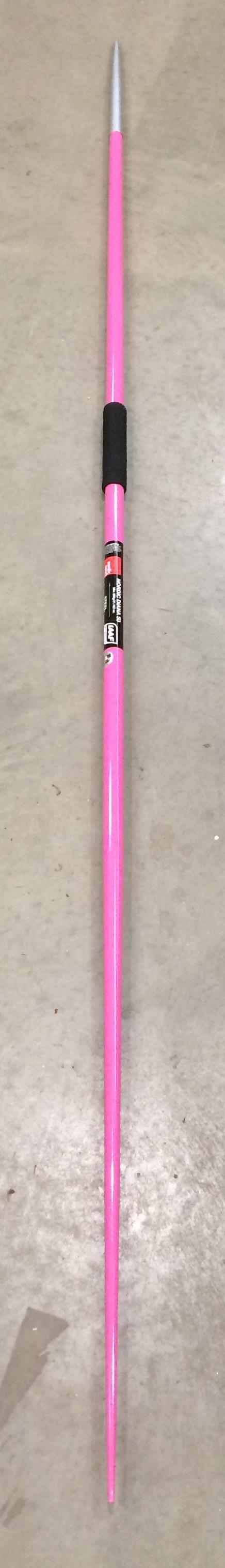 A Nordic Sport IAAF Certified Product Nordic Diana 50 steel javelin in pink (min. 600g/21.163oz).