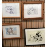 Four various framed Walt Disney prints,