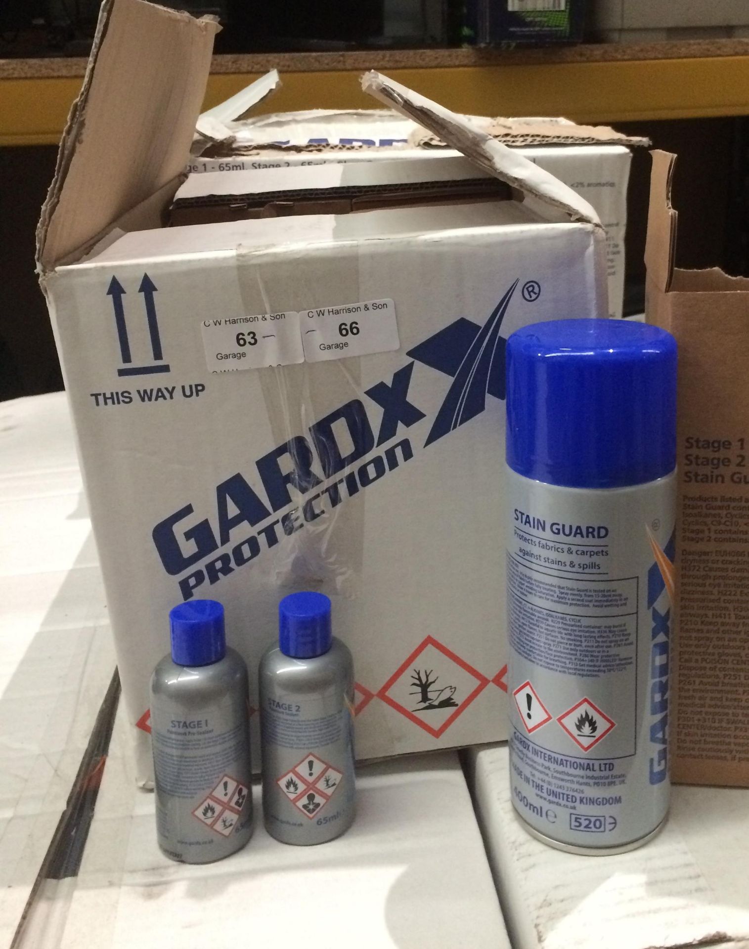 Six packs of Gardx Protection vehicle preparation packs (1 outer box) - each pack contains Stage 1
