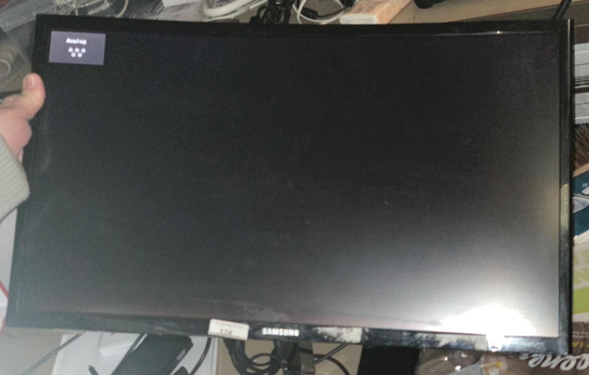 A Samsung 24" curved colour display unit model no: C24F396FHU (part stand missing) complete with - Image 4 of 4