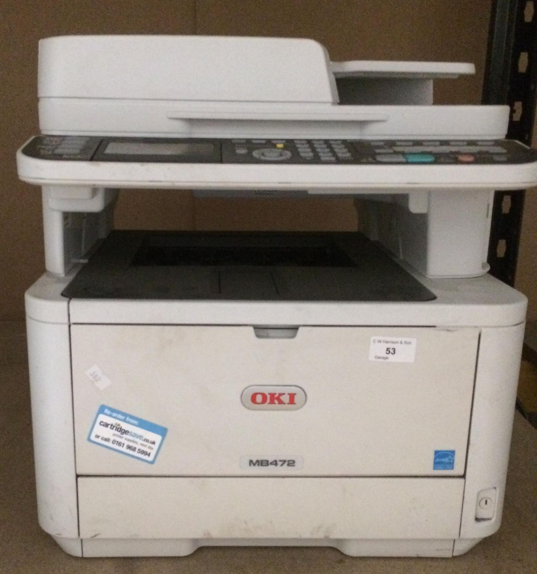 An Oki MB472 model no: N22502B copy/scan/fax/printer
