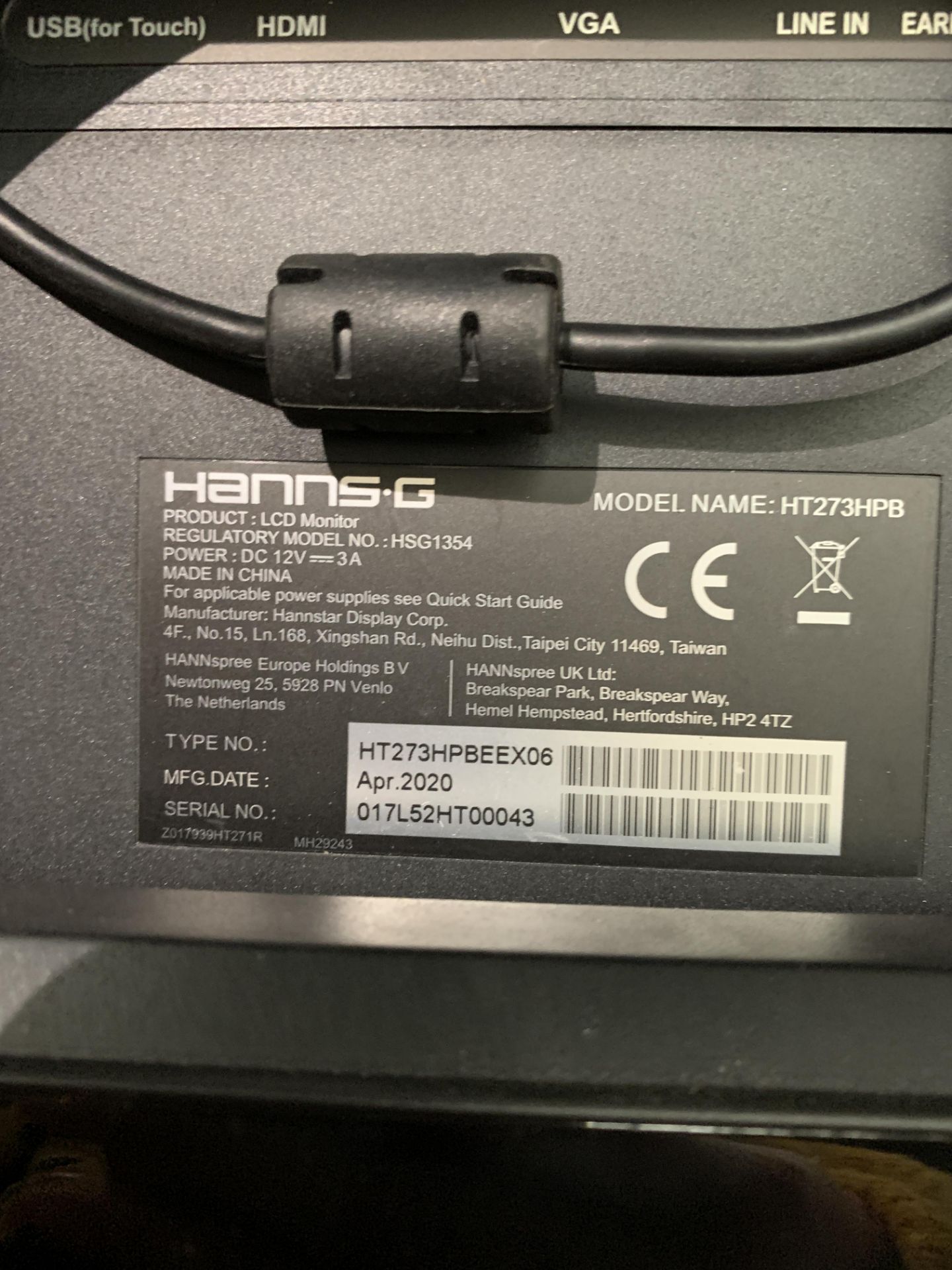 A Hanns G by Hannspree HP273 27" LCD monitor - Image 4 of 4