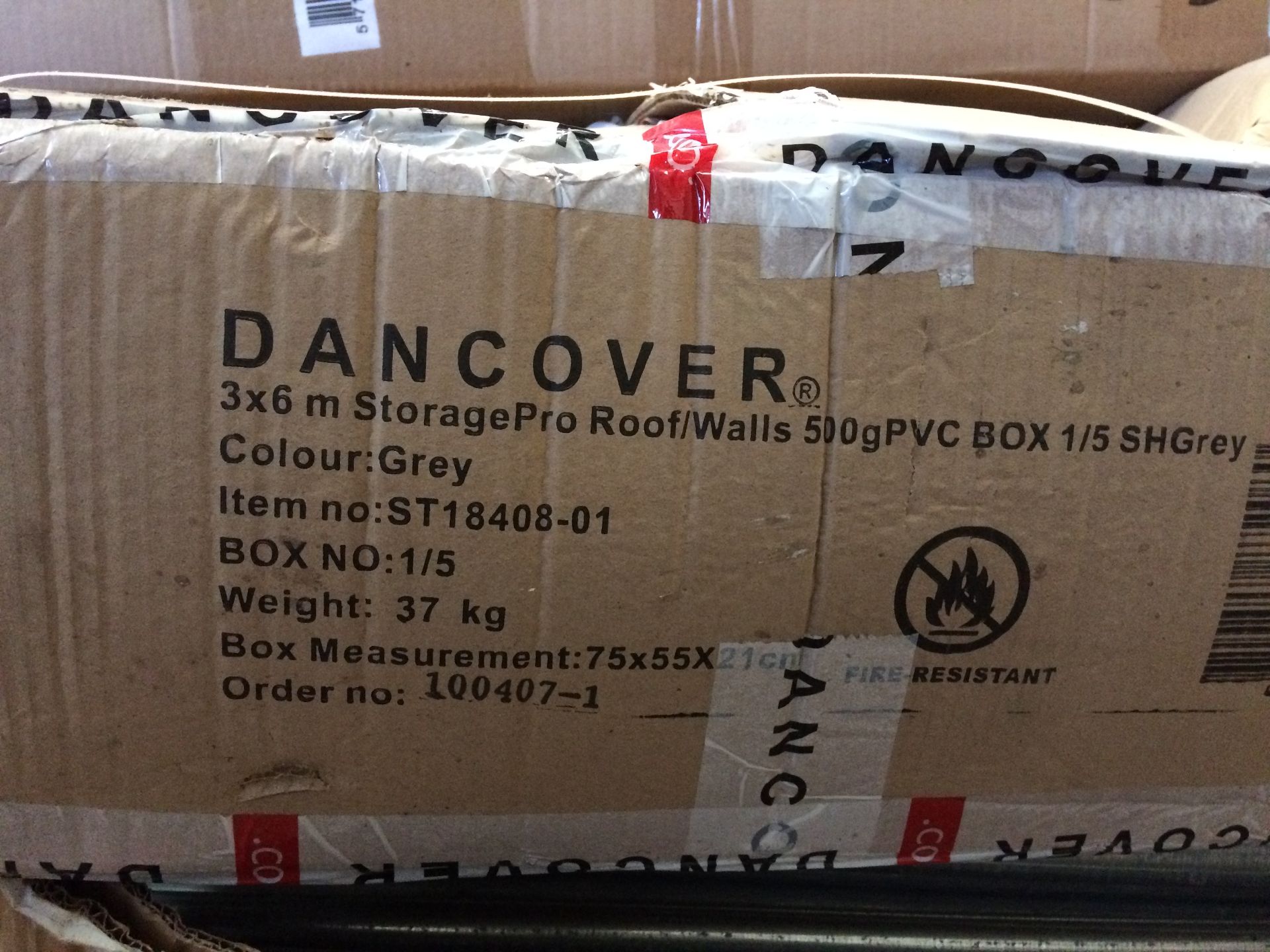 A boxed and unused Dancover 3m storage tent - galvanised frame and PVC cover - we cannot confirm - Image 2 of 4