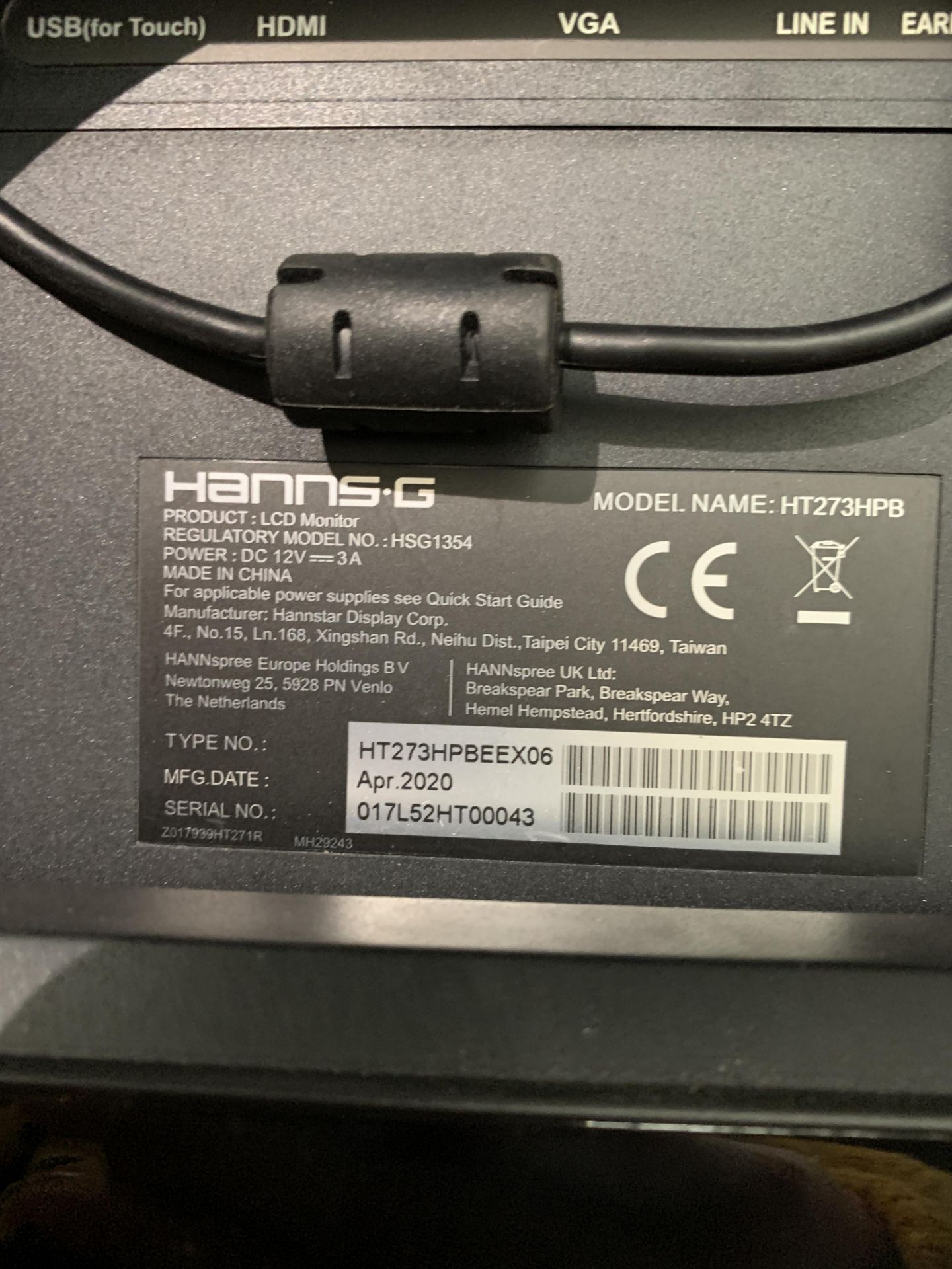 A Hanns G by Hannspree HP273 27" LCD monitor - Image 2 of 4