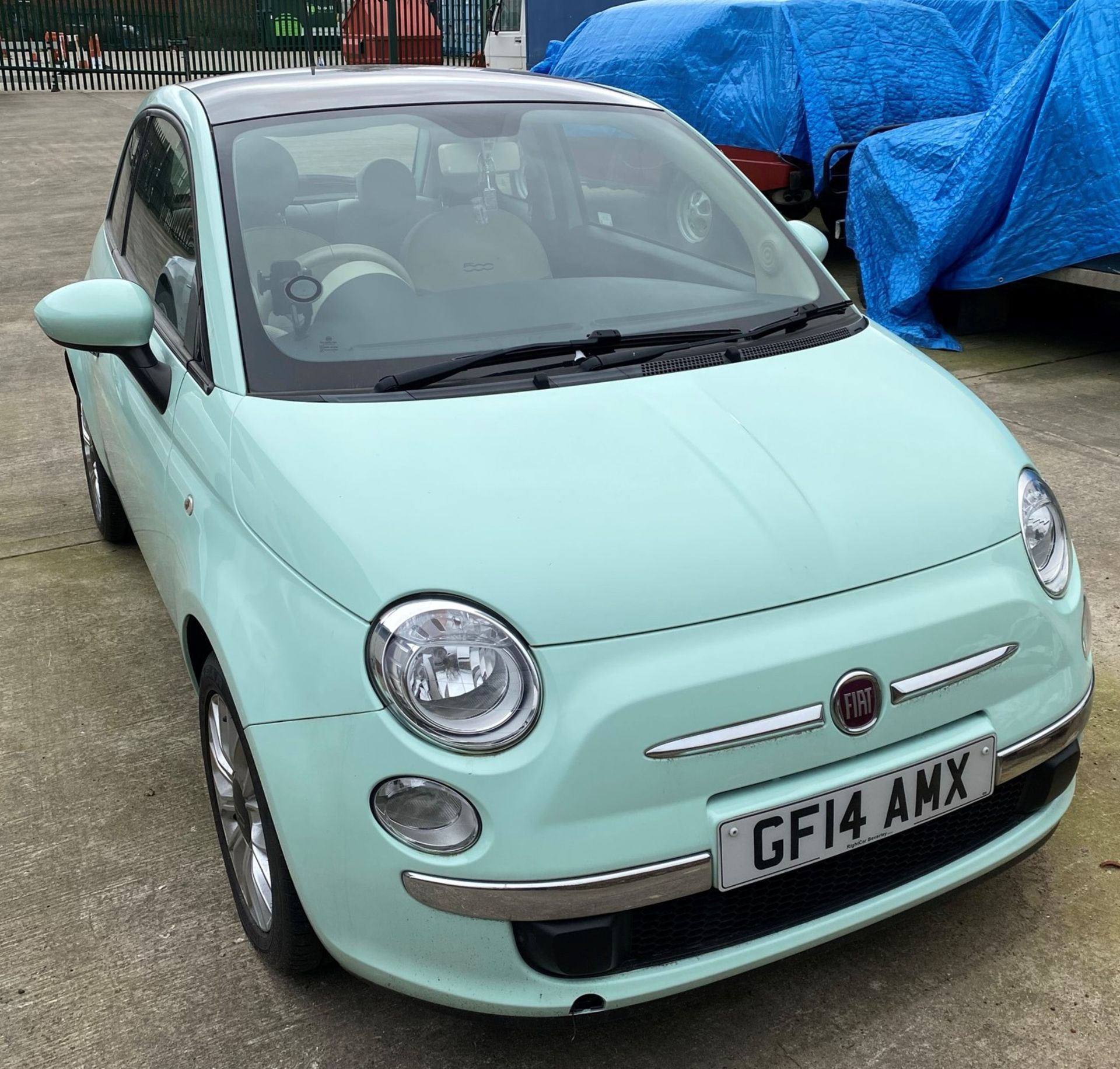 SEIZED VEHICLE FIAT 500 THREE DOOR HATCHBACK - Petrol - Light Green Reg No: GF14 AMX Rec Mileage: