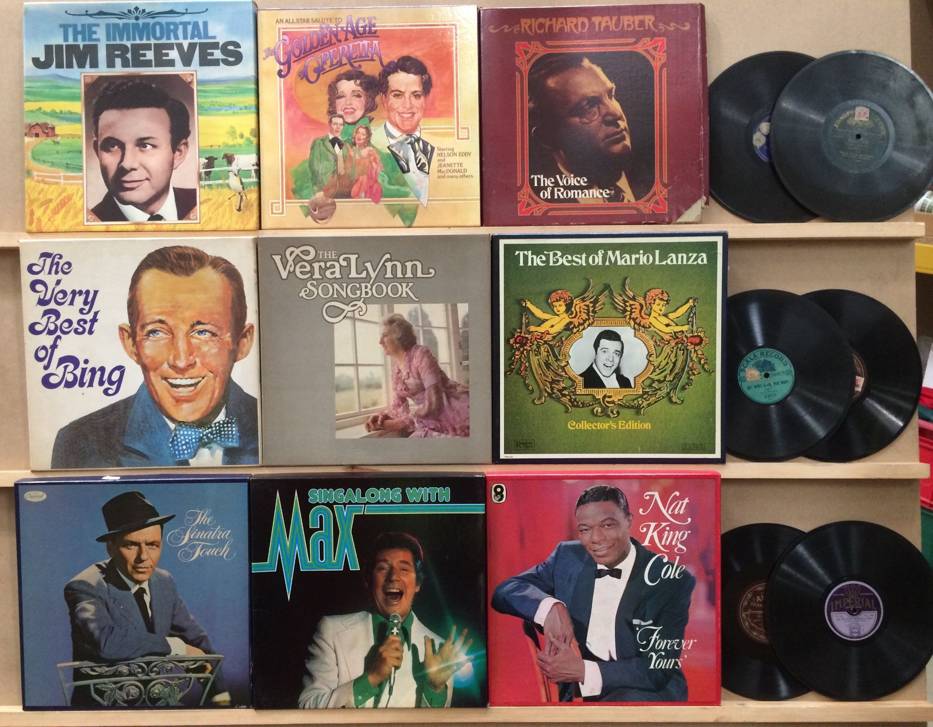 Nine Reader's Digest and other LP box sets - Jim Reeves, Frank Sinatra, Operetta, etc.