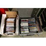 An aluminium flight/storage case and contents - 44 assorted CDs and CD box sets - Simple Minds,