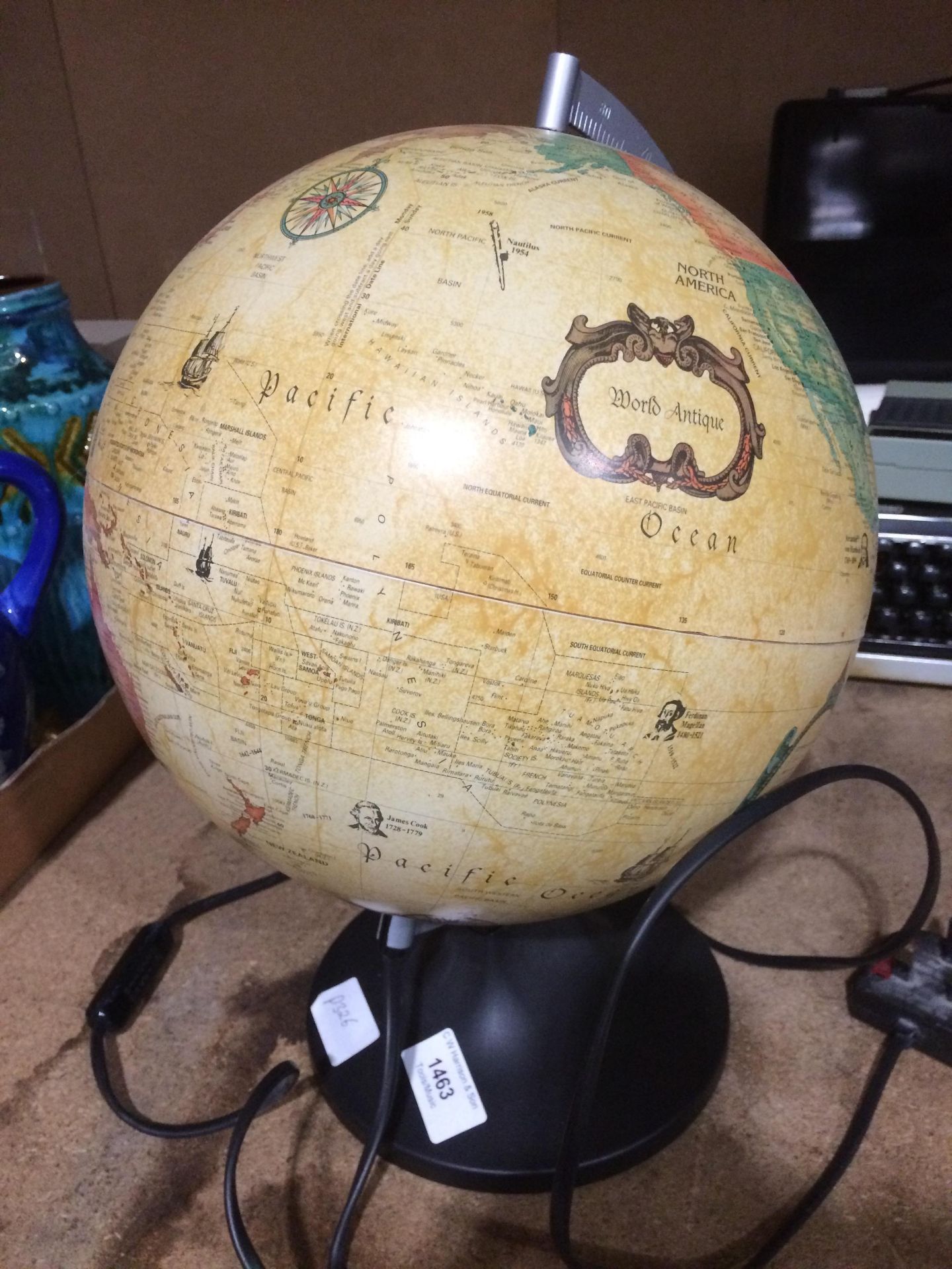 A Scan Globe Denmark illuminating globe