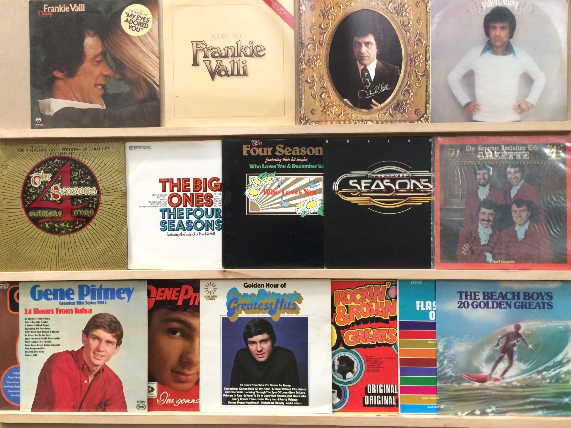 16 assorted LPs - Gene Pitney (4), Frankie Valli (4),