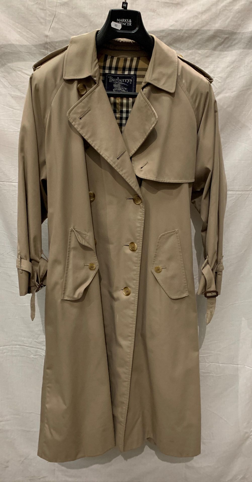 From a deceased estate - a Burberrys lady's beige mackintosh, size 10R,