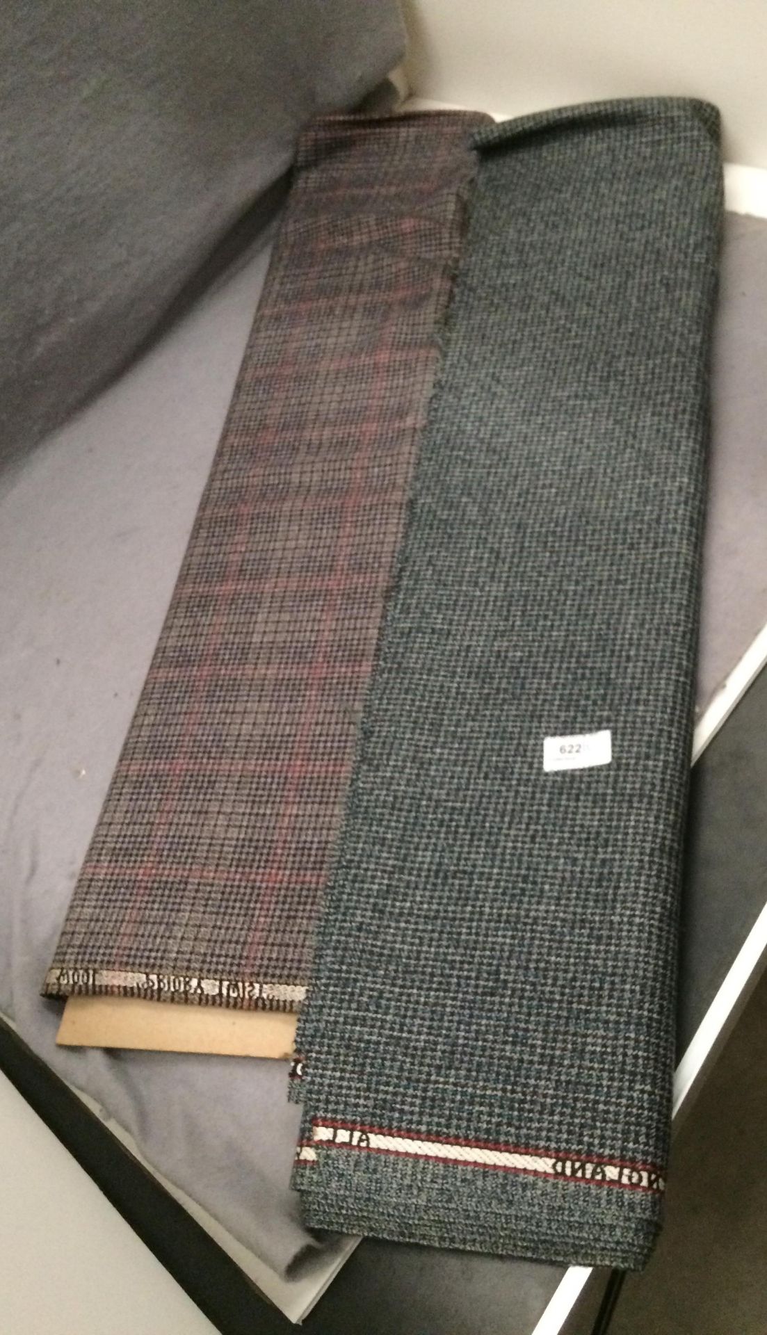 Two part bolts of suit cloth - one all wool Prior Twist made in Huddersfield,
