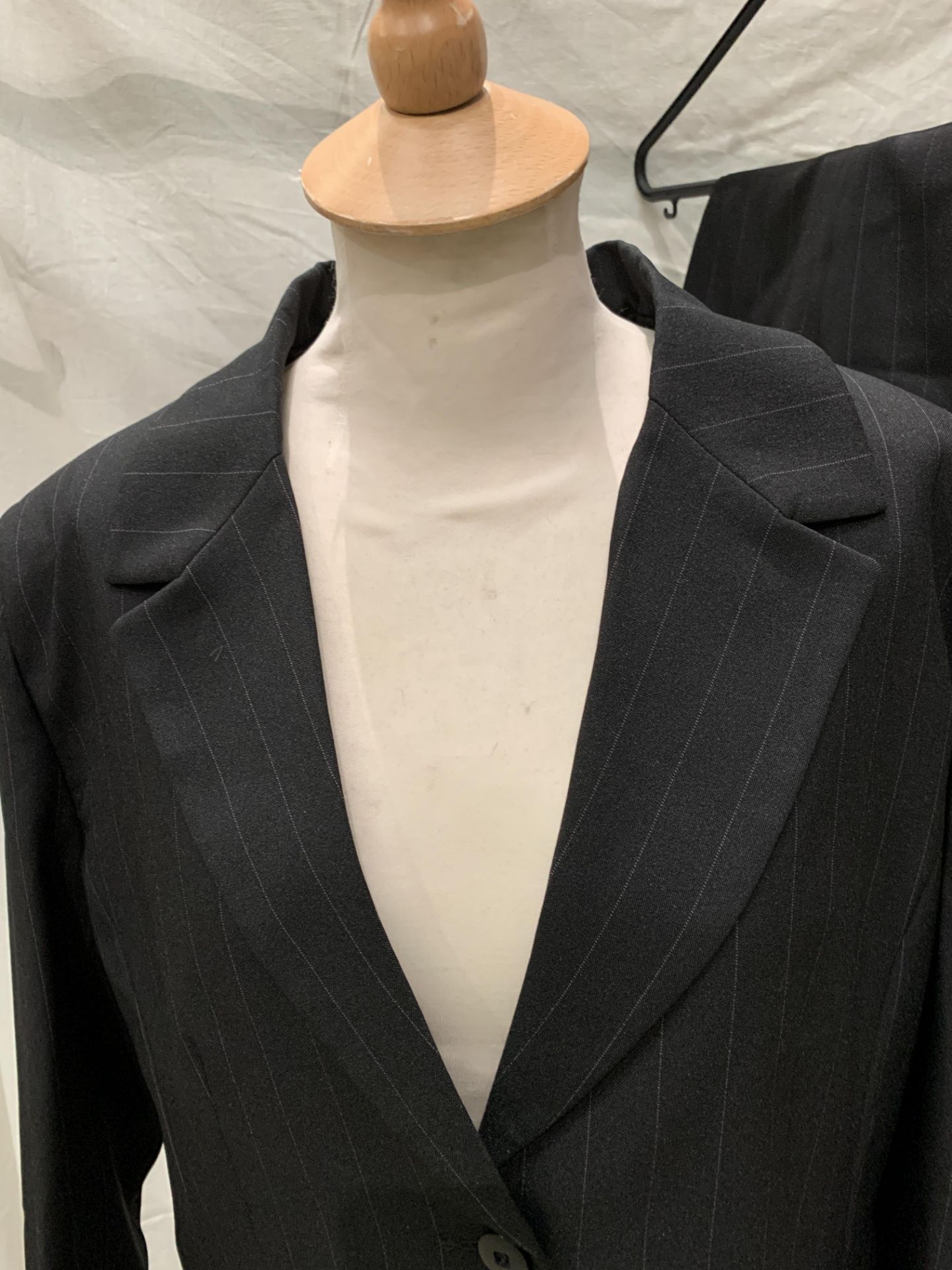 From a deceased estate - a Classics lady's black pinstripe trouser suit, size 18, - Image 2 of 2
