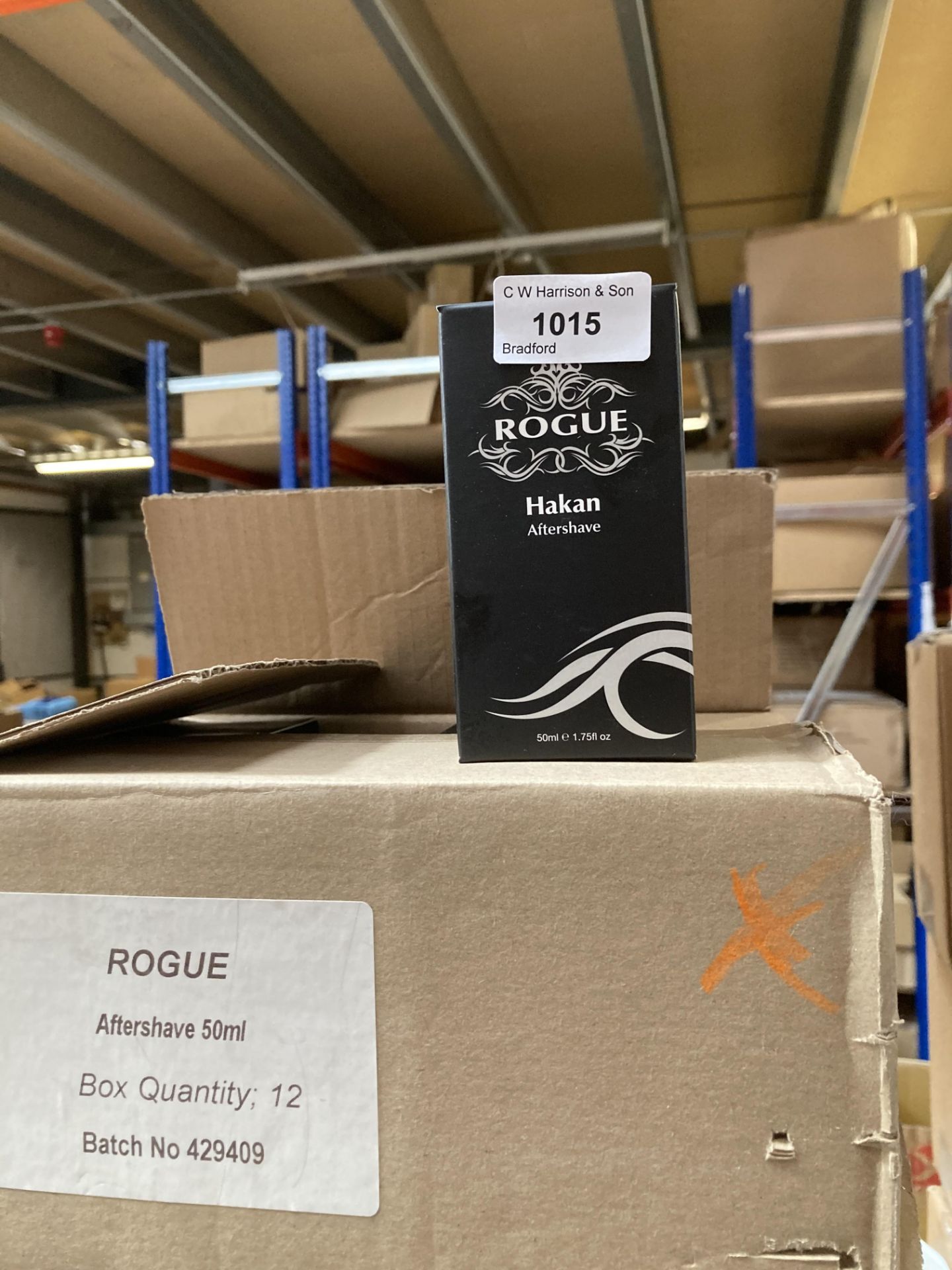 One box of Rogue Hakan Aftershave 50ml (12 units per box)