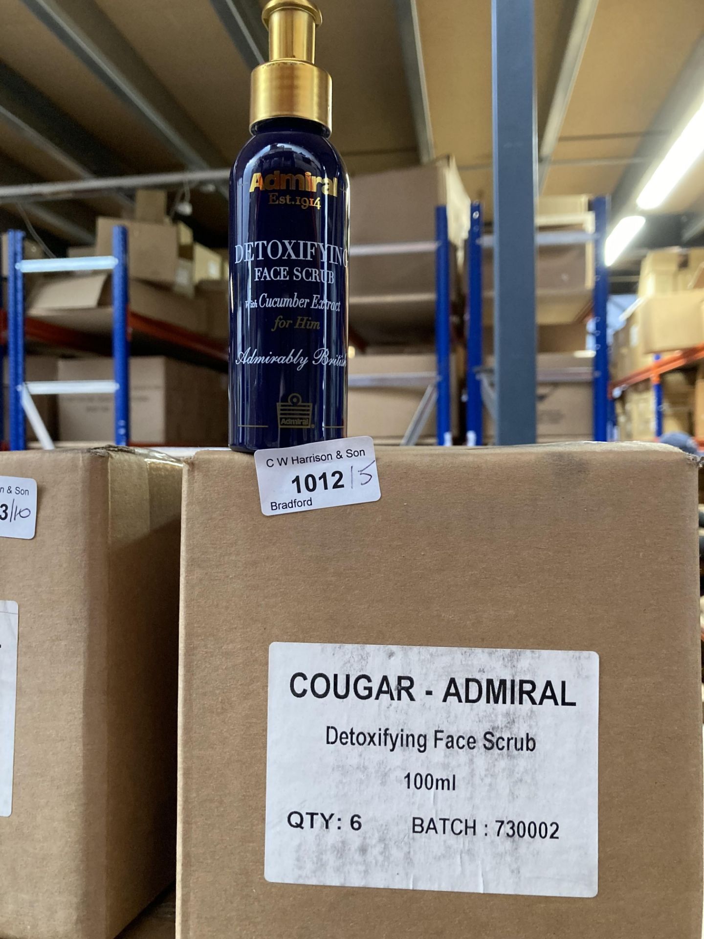 Ten boxes of Cougar/Admiral Detoxifying Face Scrub 100ml (6 units per box)