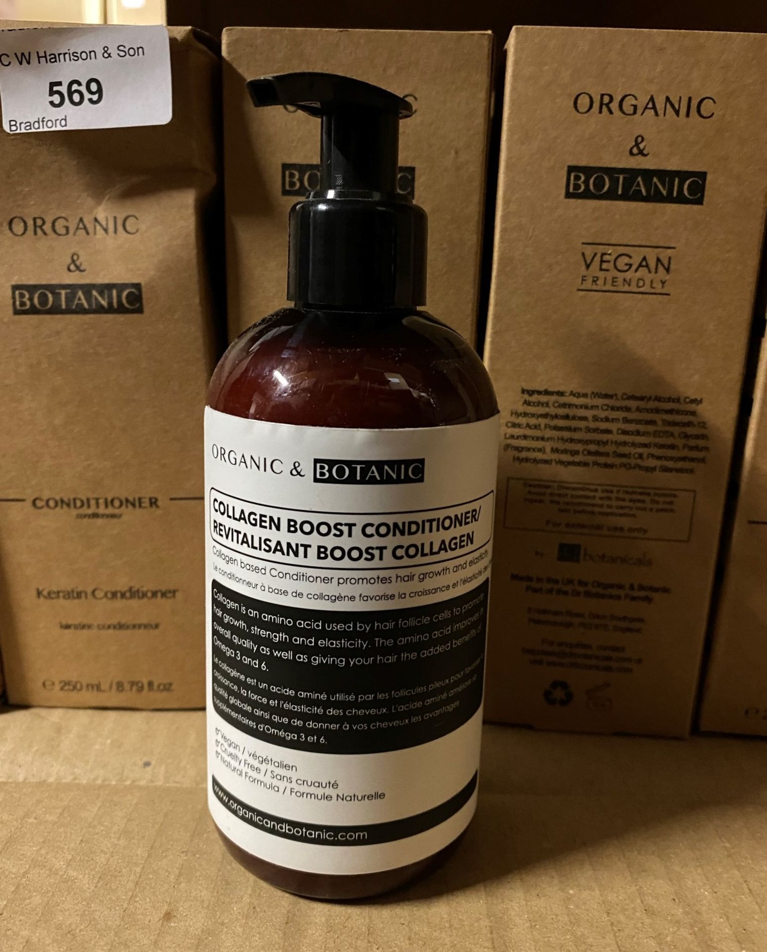 55 x Organic & Botanic 250ml Collagen Boost and Keratin Conditioner