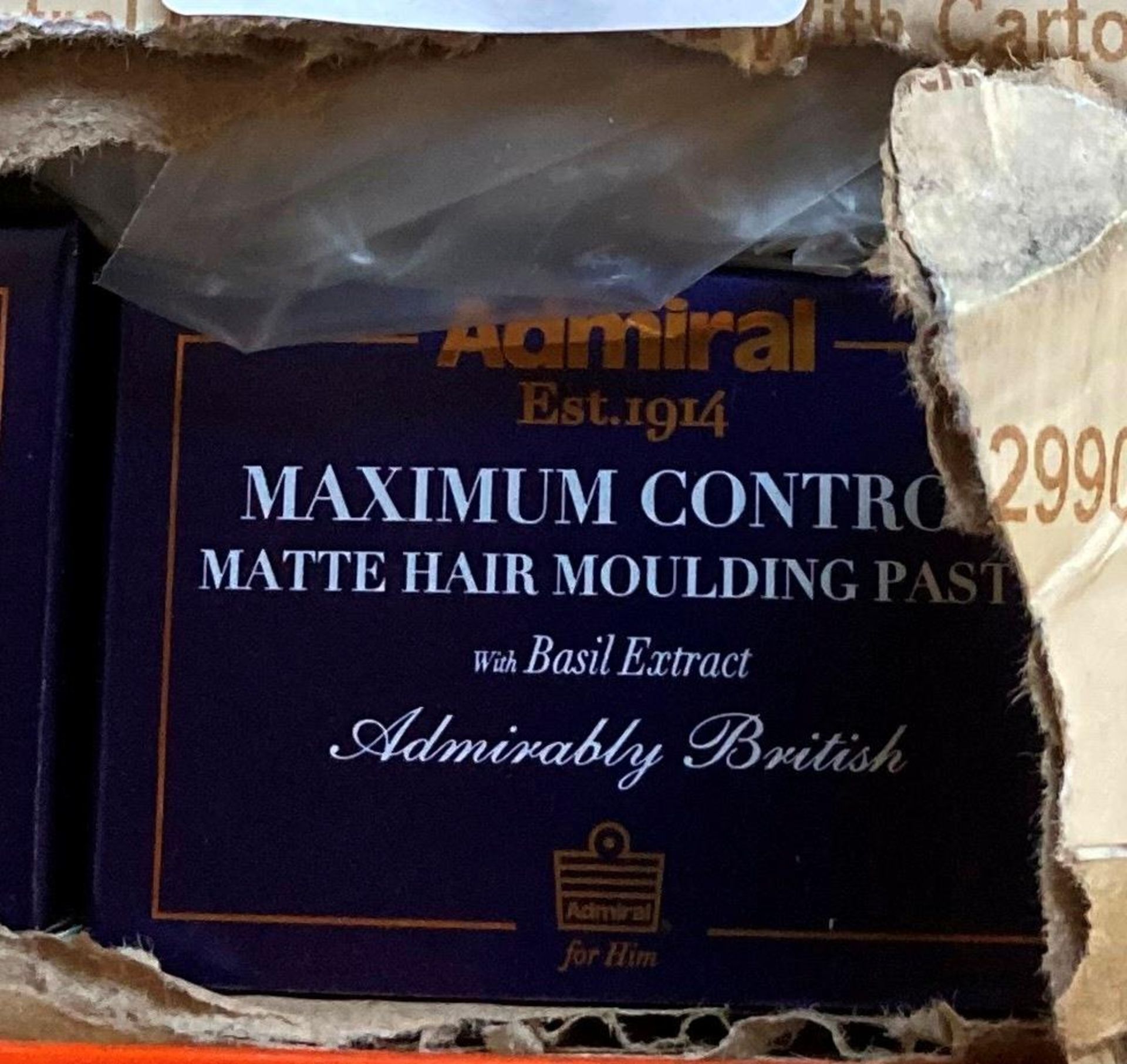 Fifty boxes of Cougar Admiral Max Control Hair Moulding Paste with Caton (6 units per box)