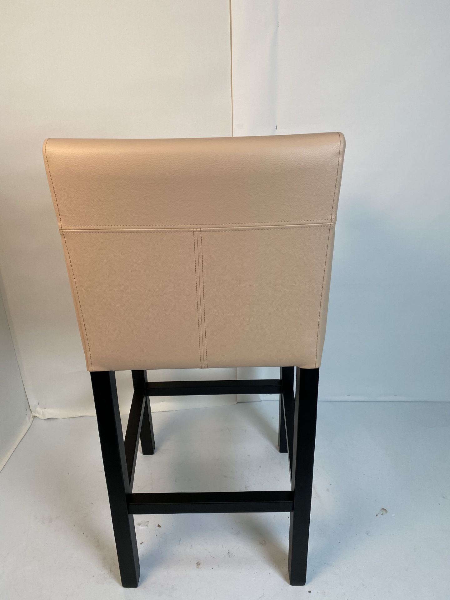 A Vista Vena BE-10 Cappuchino high stool with black wood frame - Image 6 of 8