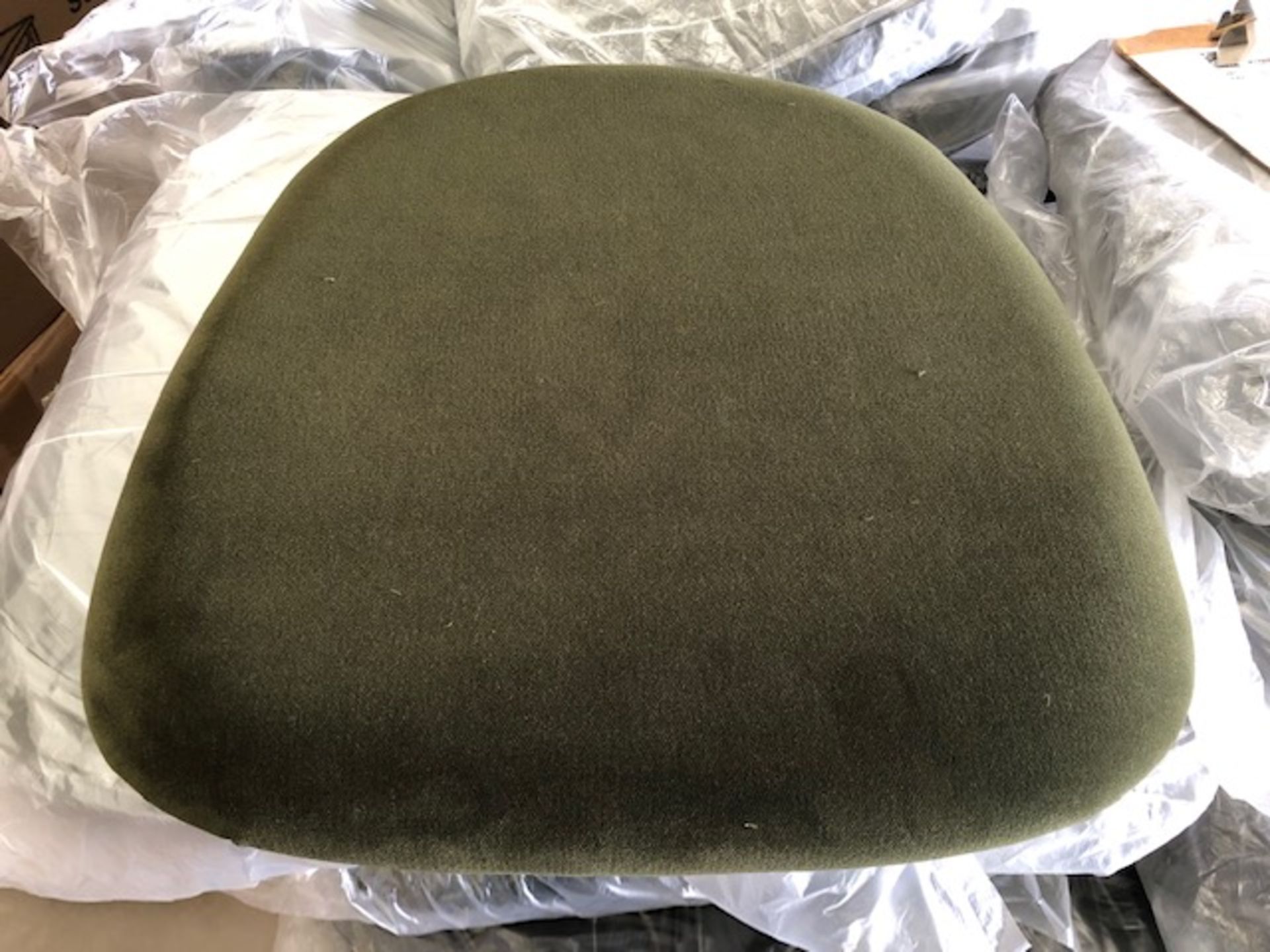 20 x dark green upholstered chair/seat pads (10 packs)