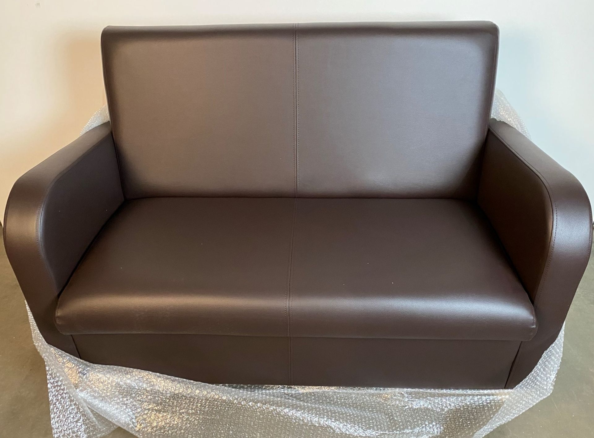 A Retro Vena BR-5 Dark Brown 2 seater sofa with B.