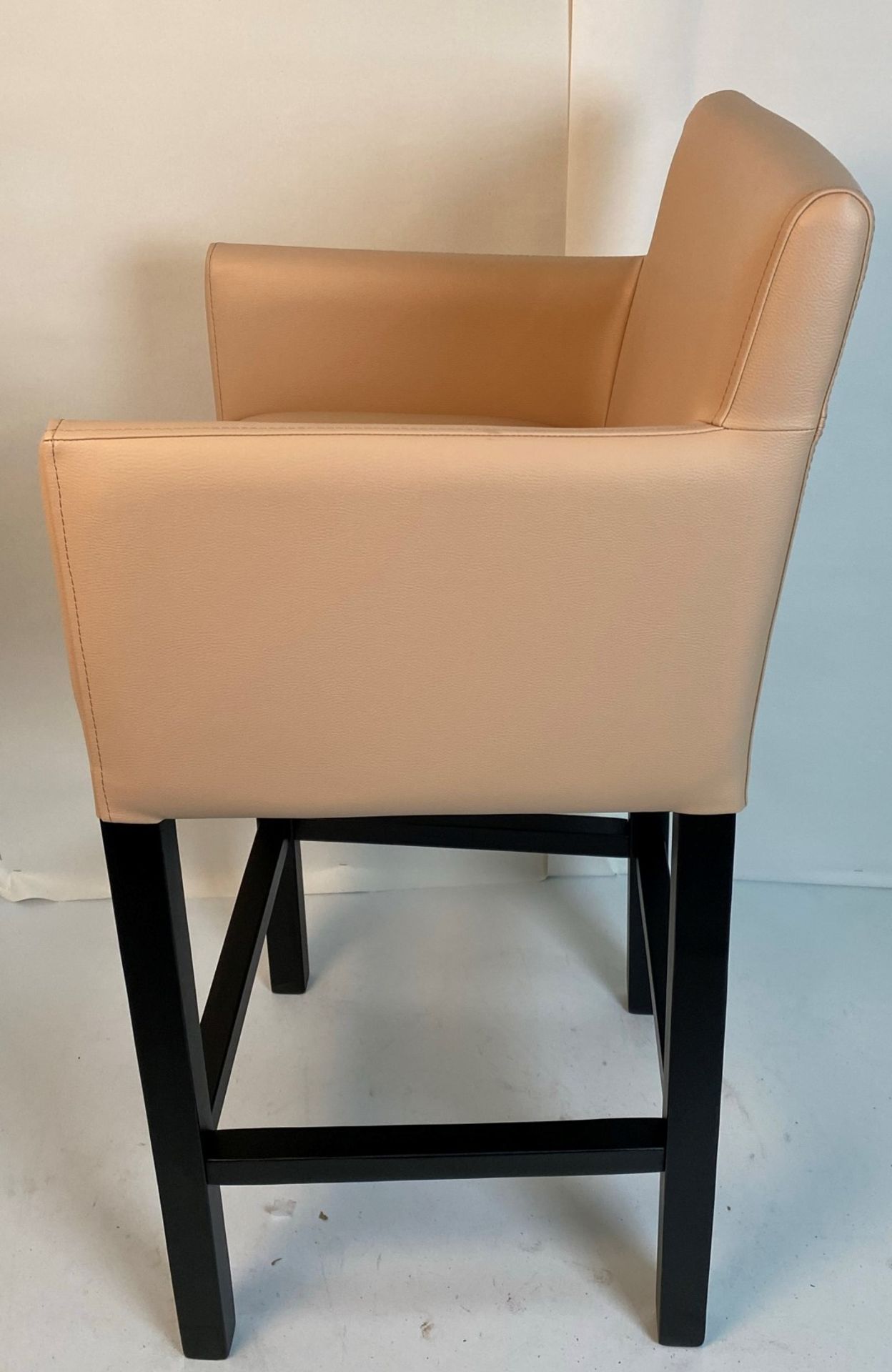 A Vista Vena BE-10 Cappuchino high stool with black wood frame - Image 4 of 8