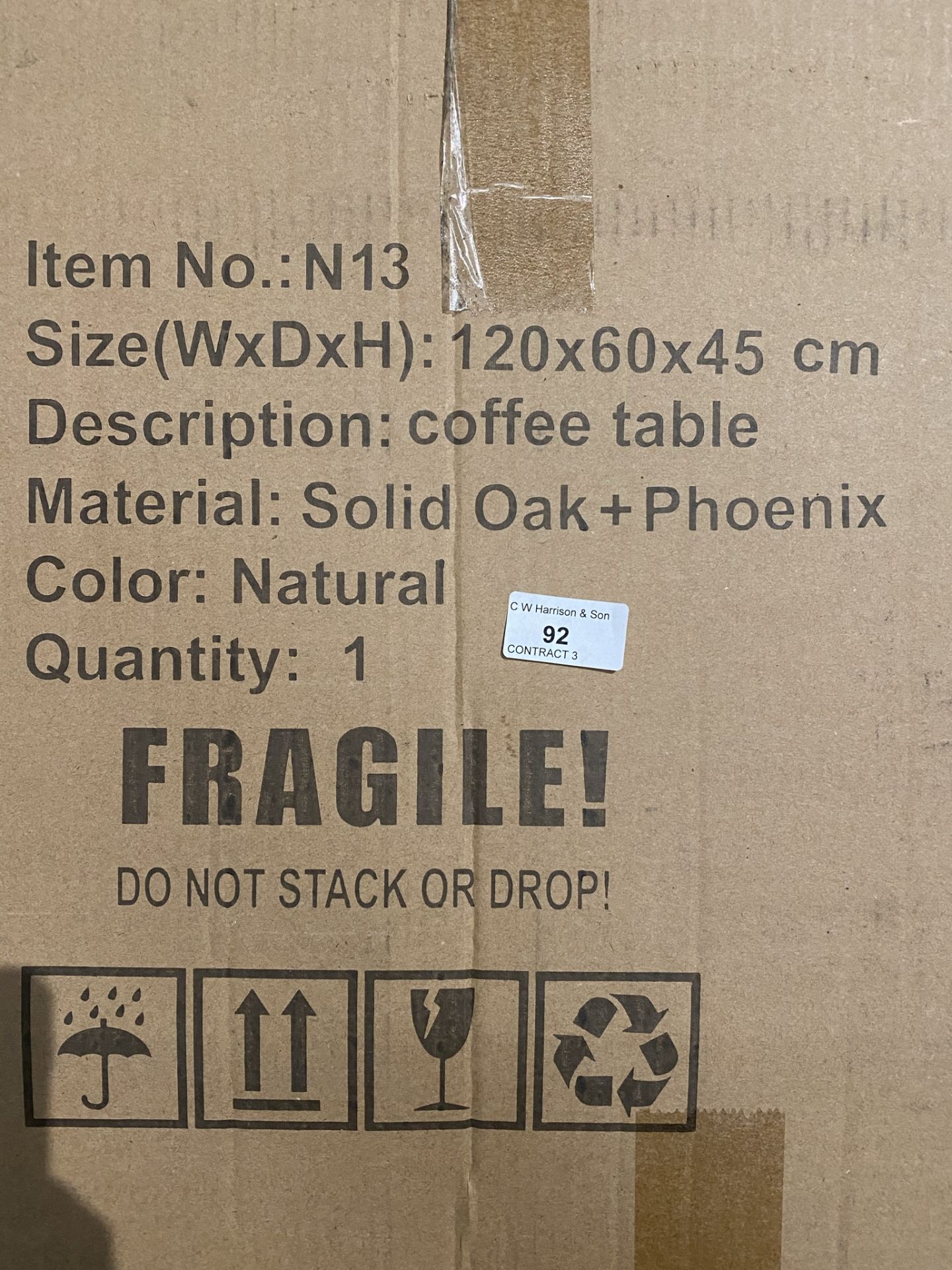 An Solid Oak + Phoenix 4 drawer coffee table - 120cm x 60cm x 45 cm - Image 9 of 10