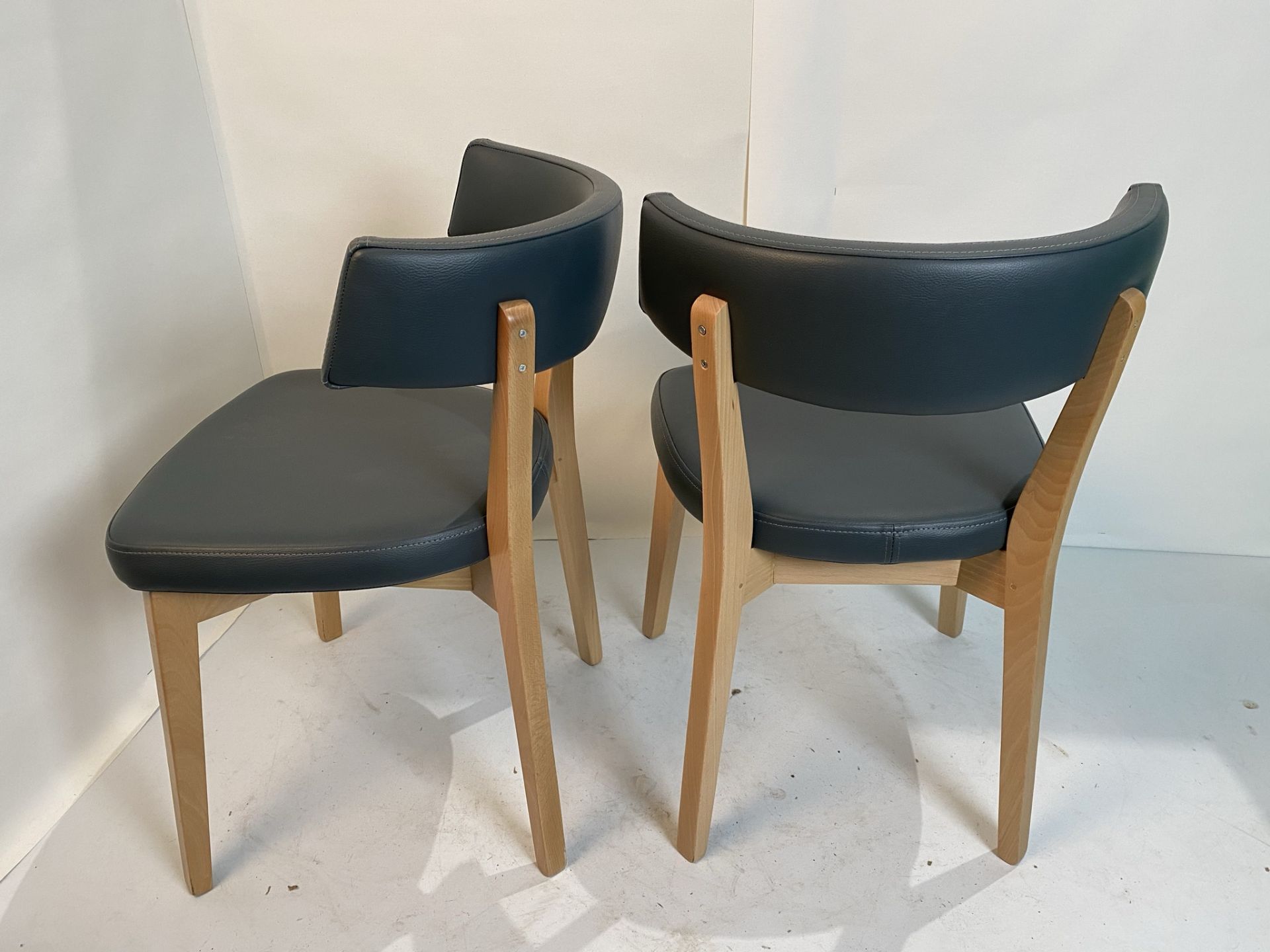 2 x Soren Vena SA4 Grey dining/side chairs with B. - Image 3 of 6