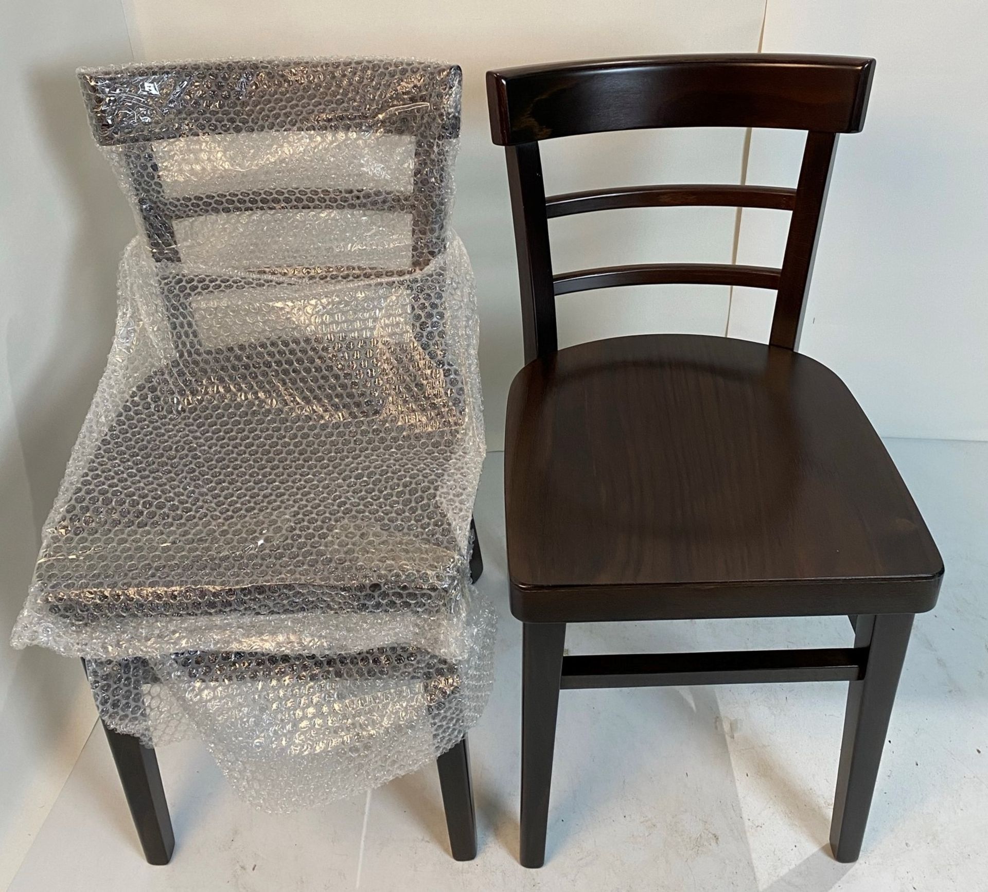 2 x Expresso Dark Walnut coloured side chairs