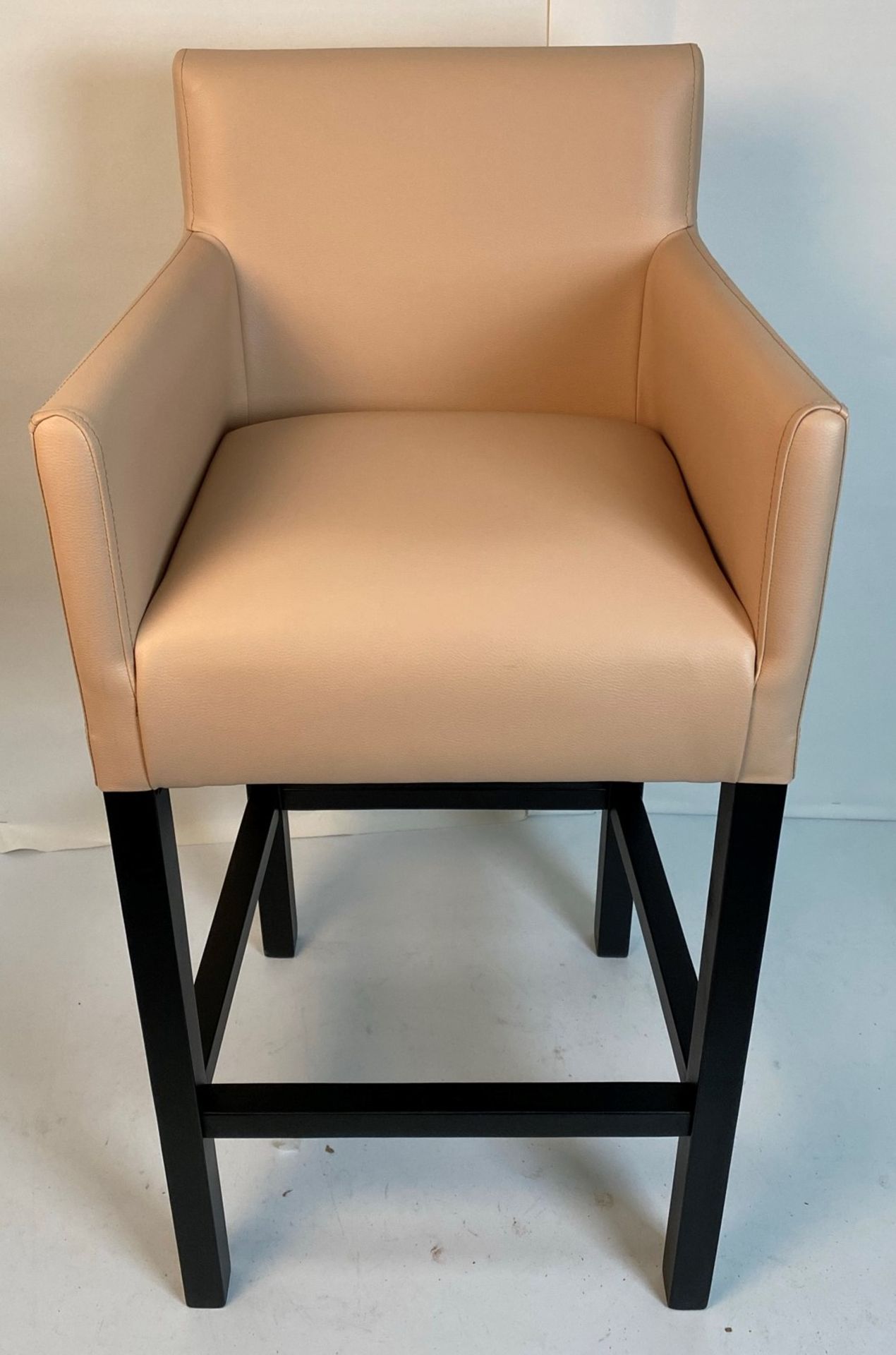 A Vista Vena BE-10 Cappuchino high stool with black wood frame - Image 2 of 8