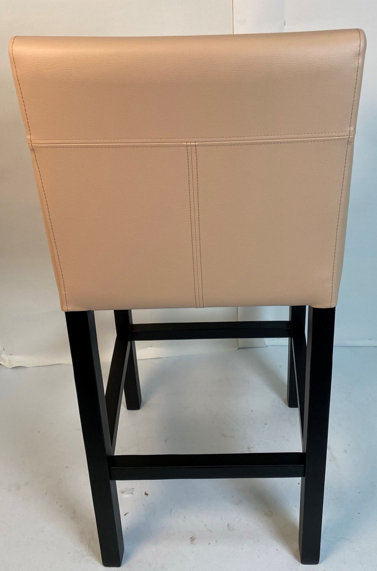 A Vista Vena BE-10 Cappuchino high stool with black wood frame - Image 6 of 8