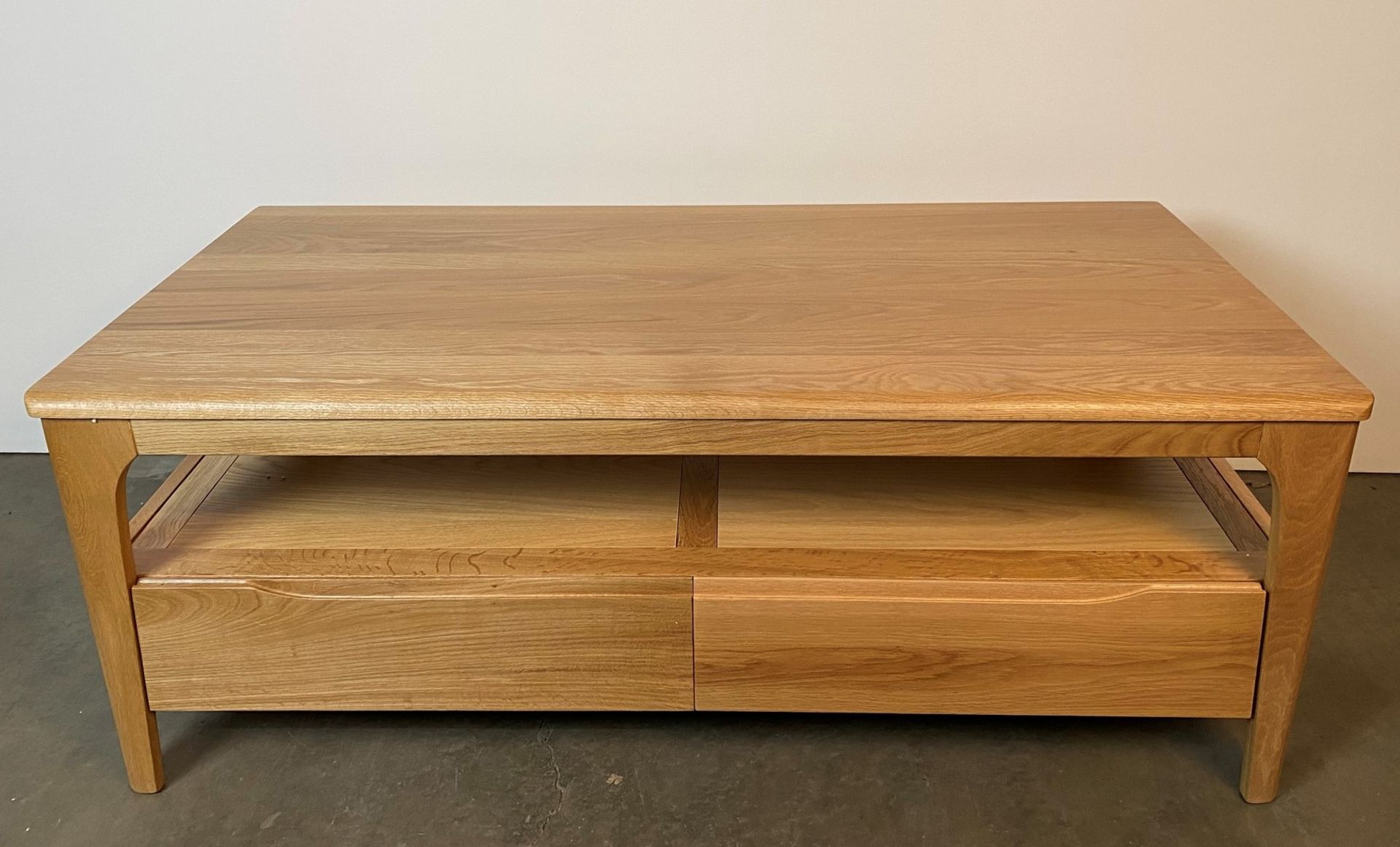An Solid Oak + Phoenix 4 drawer coffee table - 120cm x 60cm x 45 cm