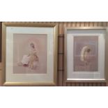 Kay Boyce two framed Limited Edition four colour offset litho prints 'Ballet Slippers' 41 x 28cm