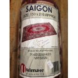An Ultimate Products Saigon red patterned rug 100% polypropylene 150 x 210cm (still packaged)