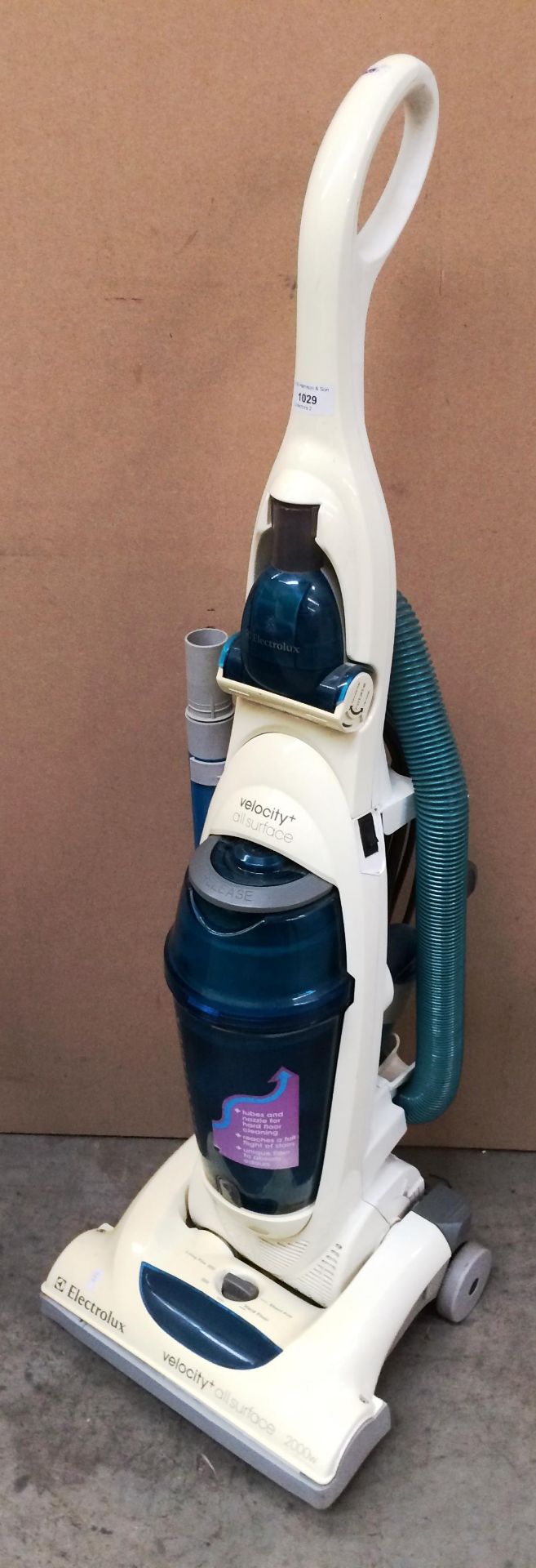 An Electrolux Velocity All Surface 2000W upright vacuum cleaner