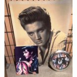 Large framed block print of Elvis Presley 92 x 67,